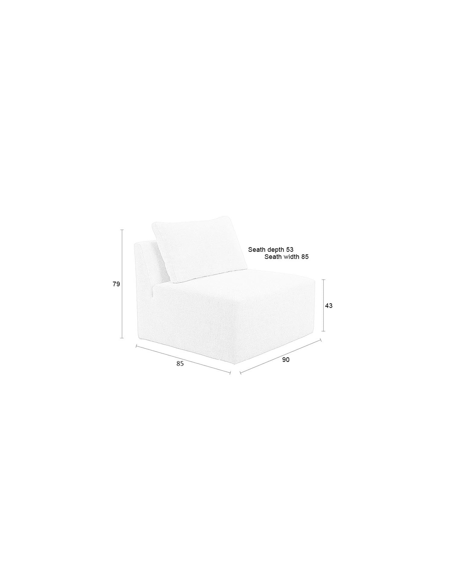 Das Prosper Sofa Element 1-seater von Zuiver bietet zeitgemässen Stil und Bequemlichkeit für moderne Wohnkonzepte.