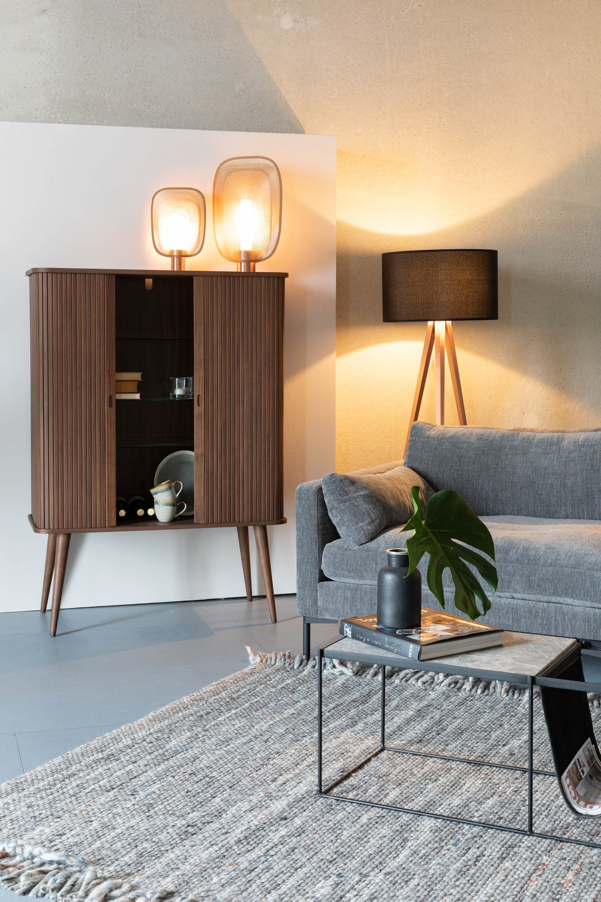 Sideboard Barbier in Braun präsentiert im Onlineshop von KAQTU Design AG. High-Sideboard ist von Zuiver