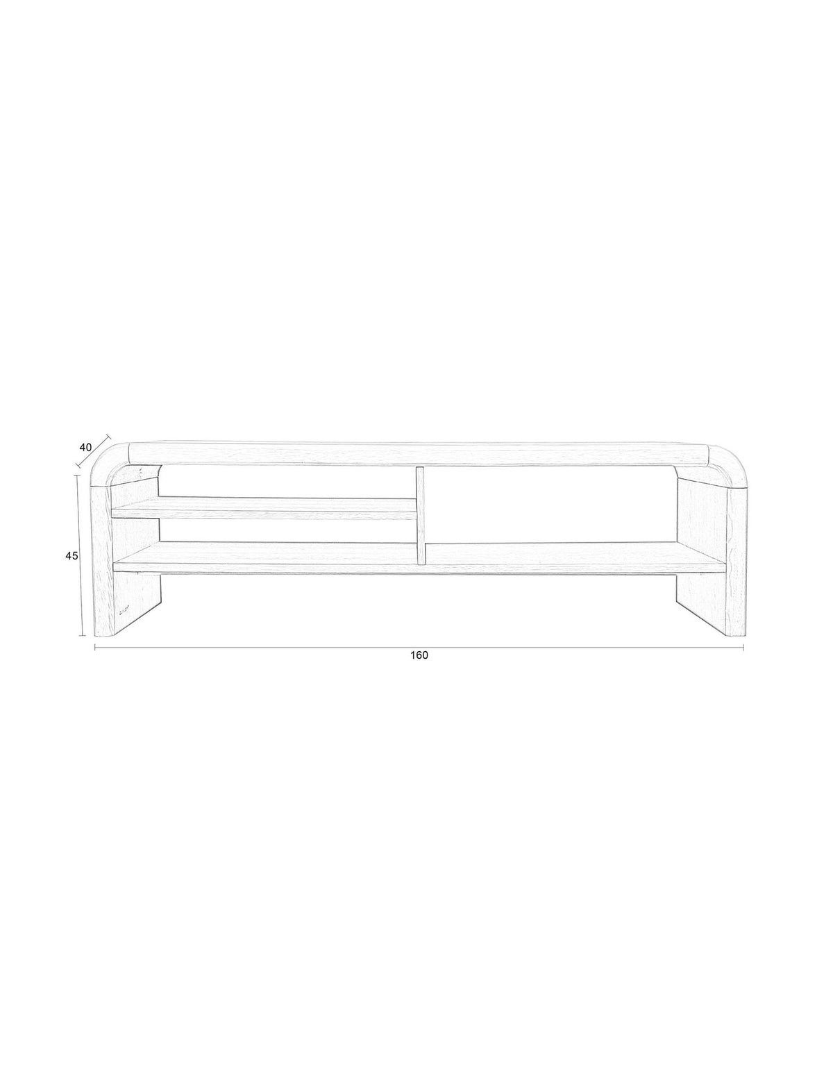 Sideboard Brave in Braun präsentiert im Onlineshop von KAQTU Design AG. Sideboard ist von Zuiver