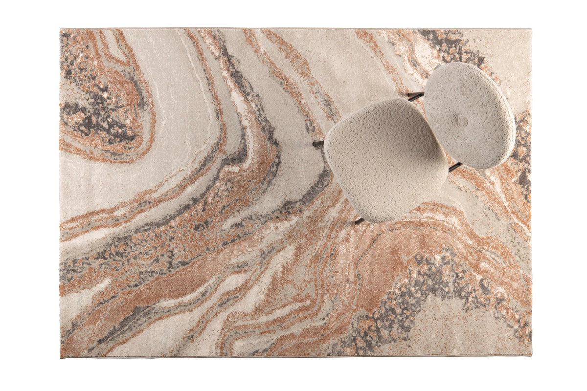 Teppich Solar in Grau/Terra präsentiert im Onlineshop von KAQTU Design AG. Teppich ist von Zuiver