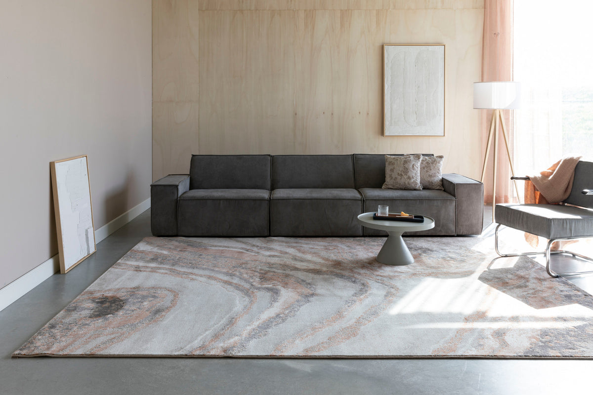 Teppich Solar in Grau/Terra präsentiert im Onlineshop von KAQTU Design AG. Teppich ist von Zuiver