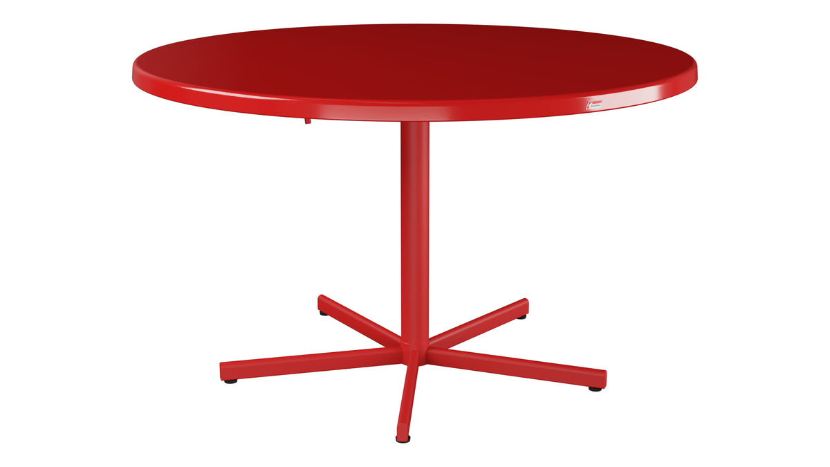 Bodensee Glasfaser-Gartentisch ø120 klappbar in Rot präsentiert im Onlineshop von KAQTU Design AG. Gartentisch ist von Schaffner