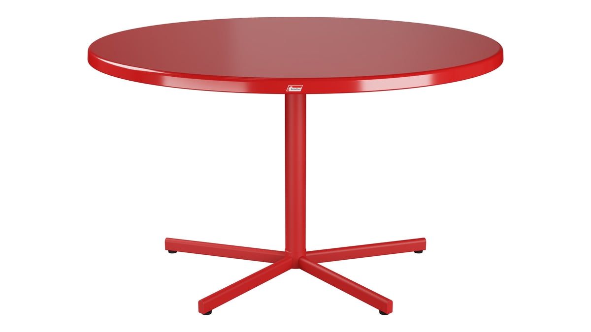 Bodensee Glasfaser-Gartentisch ø120 klappbar in Rot präsentiert im Onlineshop von KAQTU Design AG. Gartentisch ist von Schaffner