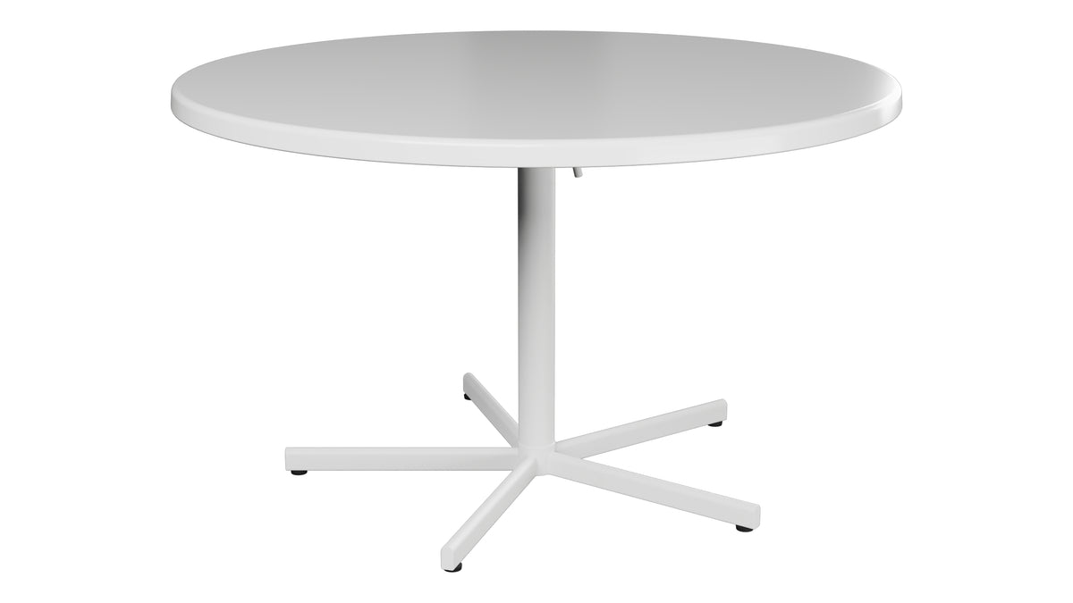 Bodensee Glasfaser-Gartentisch ø120 klappbar in Weiss präsentiert im Onlineshop von KAQTU Design AG. Gartentisch ist von Schaffner