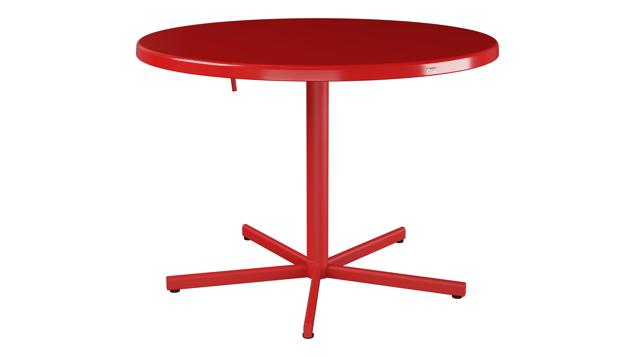 Bodensee Glasfaser-Gartentisch ø100 klappbar in Rot präsentiert im Onlineshop von KAQTU Design AG. Gartentisch ist von Schaffner