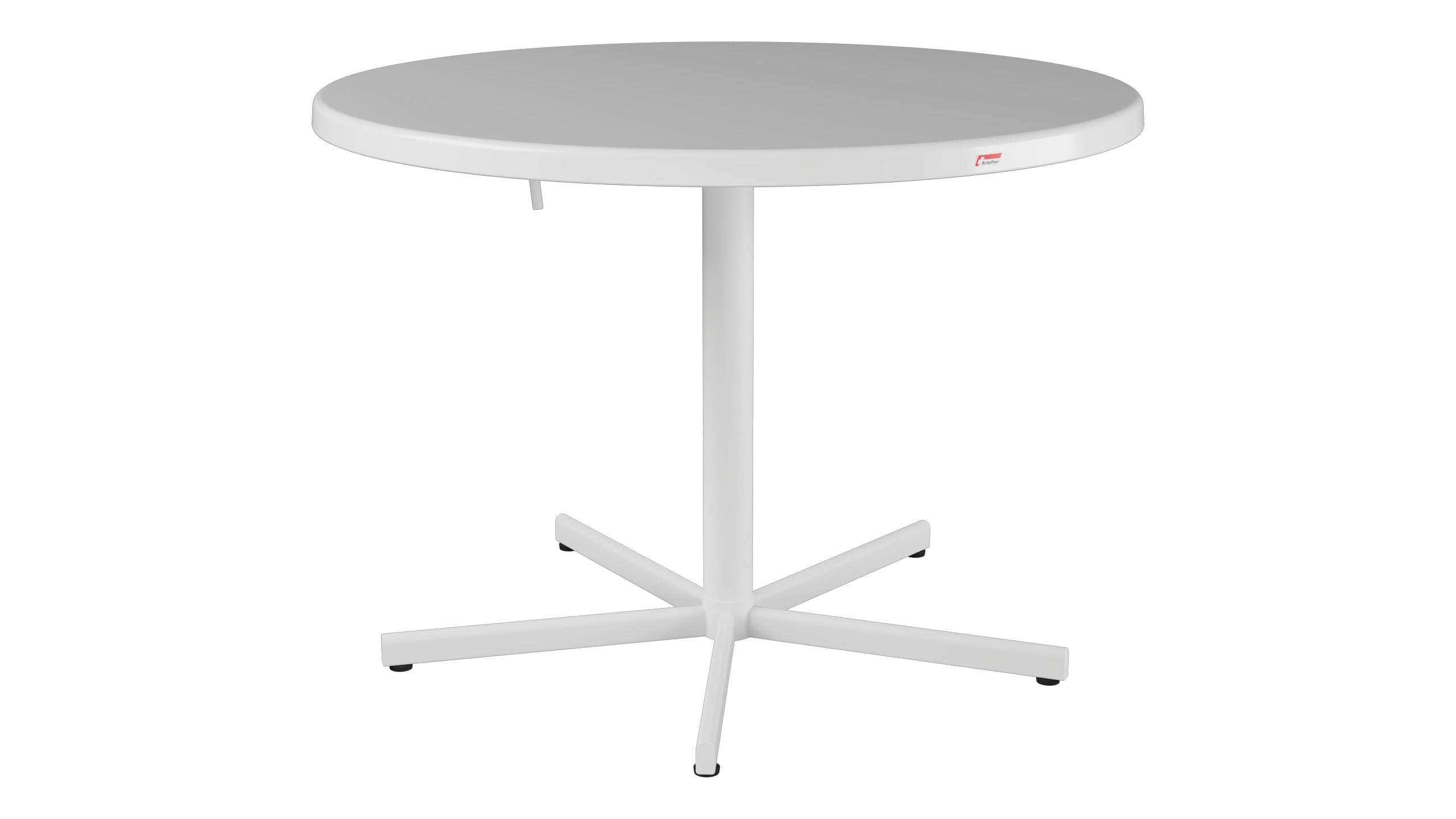 Bodensee Glasfaser-Gartentisch ø100 klappbar in Weiss präsentiert im Onlineshop von KAQTU Design AG. Gartentisch ist von Schaffner