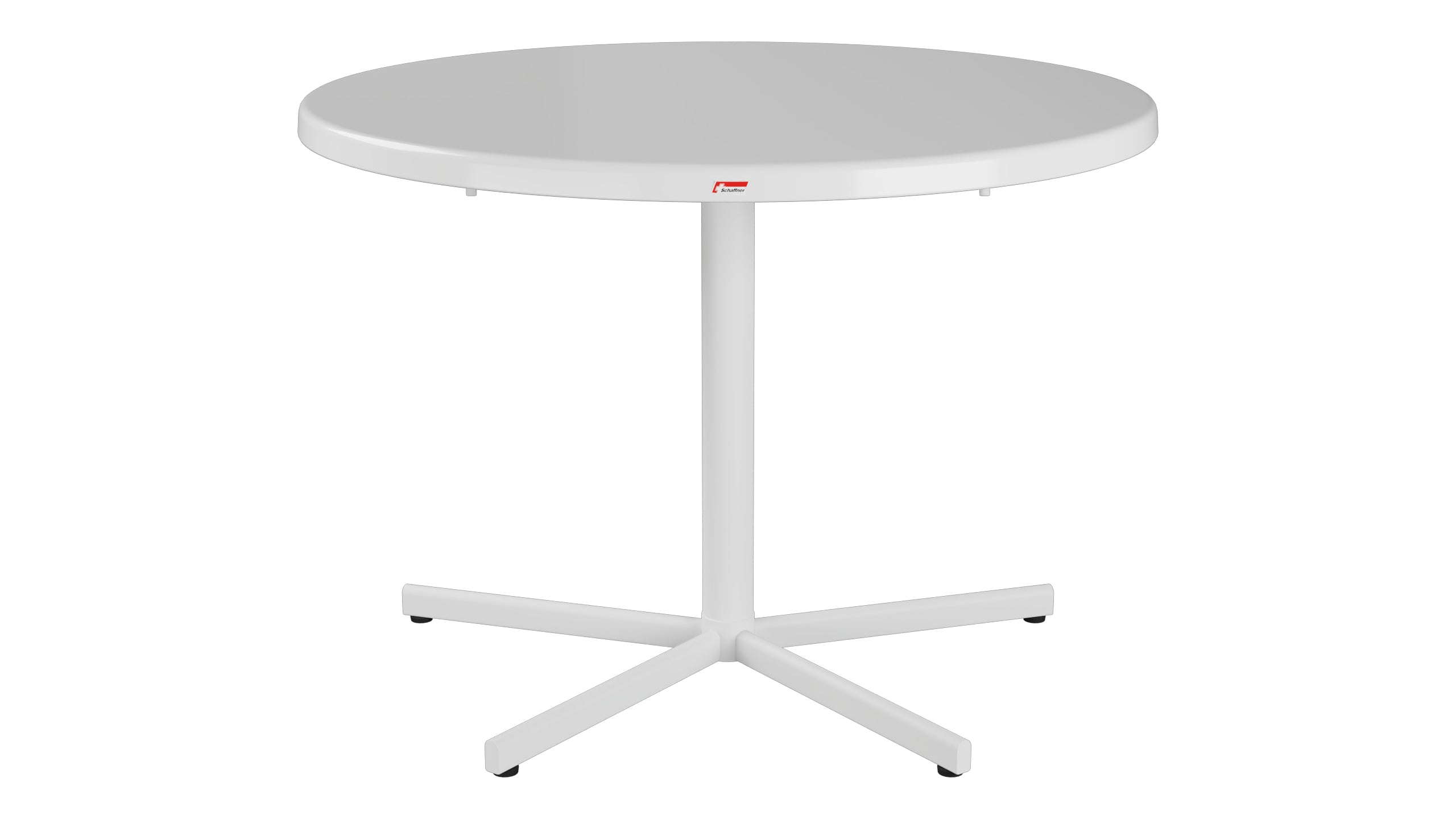 Bodensee Glasfaser-Gartentisch ø100 klappbar in Weiss präsentiert im Onlineshop von KAQTU Design AG. Gartentisch ist von Schaffner