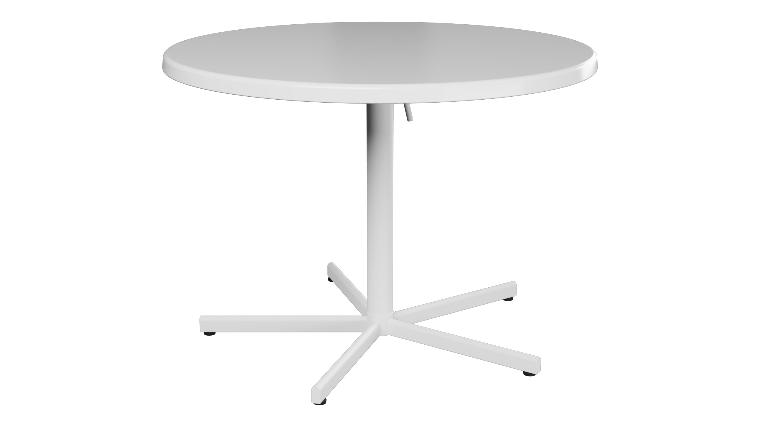 Bodensee Glasfaser-Gartentisch ø100 klappbar in Weiss präsentiert im Onlineshop von KAQTU Design AG. Gartentisch ist von Schaffner