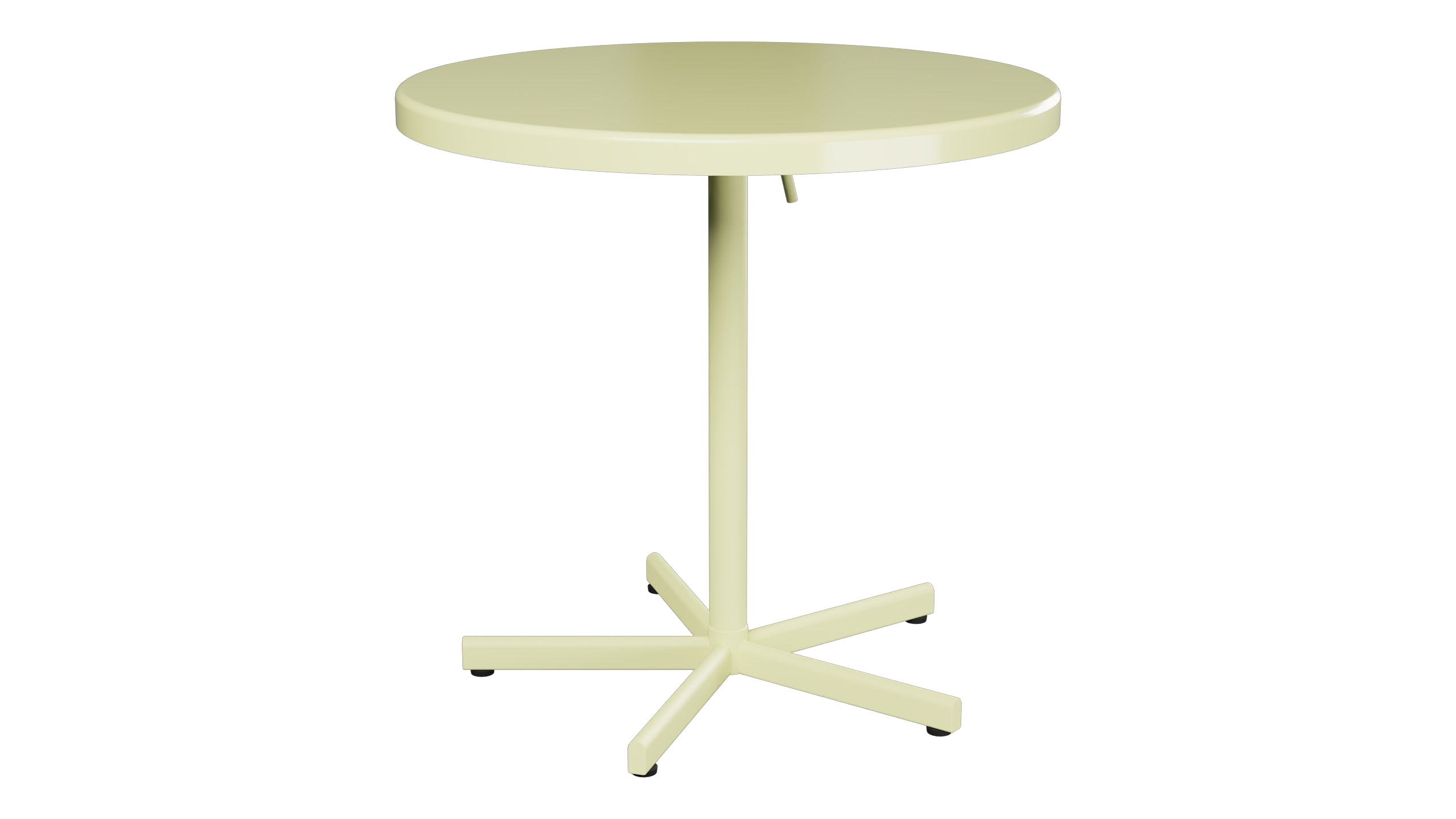 Bodensee Glasfaser-Gartentisch ø75 klappbar in Buchsbaumgelb präsentiert im Onlineshop von KAQTU Design AG. Gartentisch ist von Schaffner