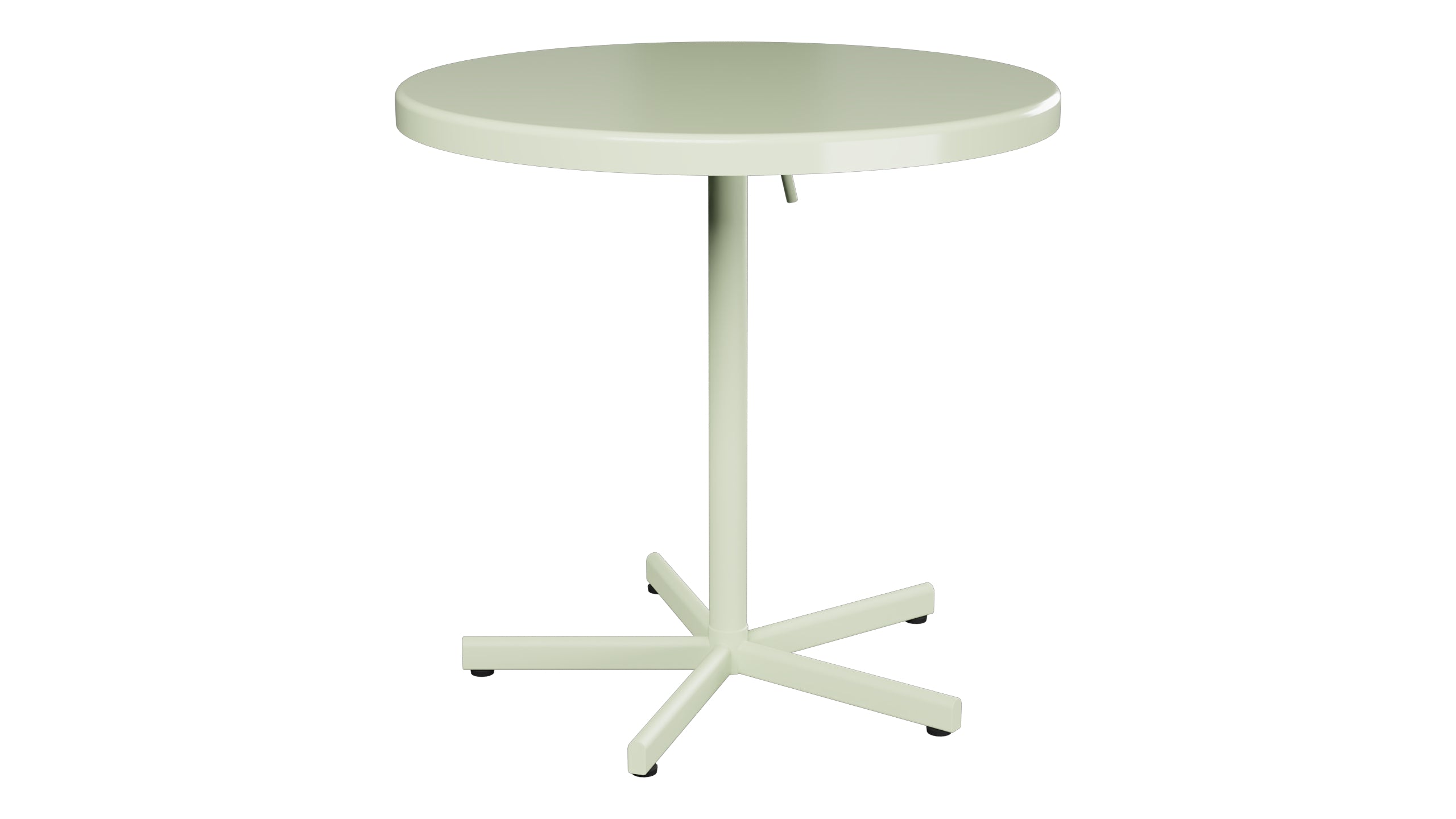 Bodensee Glasfaser-Gartentisch ø75 klappbar in Pastellgrün präsentiert im Onlineshop von KAQTU Design AG. Gartentisch ist von Schaffner
