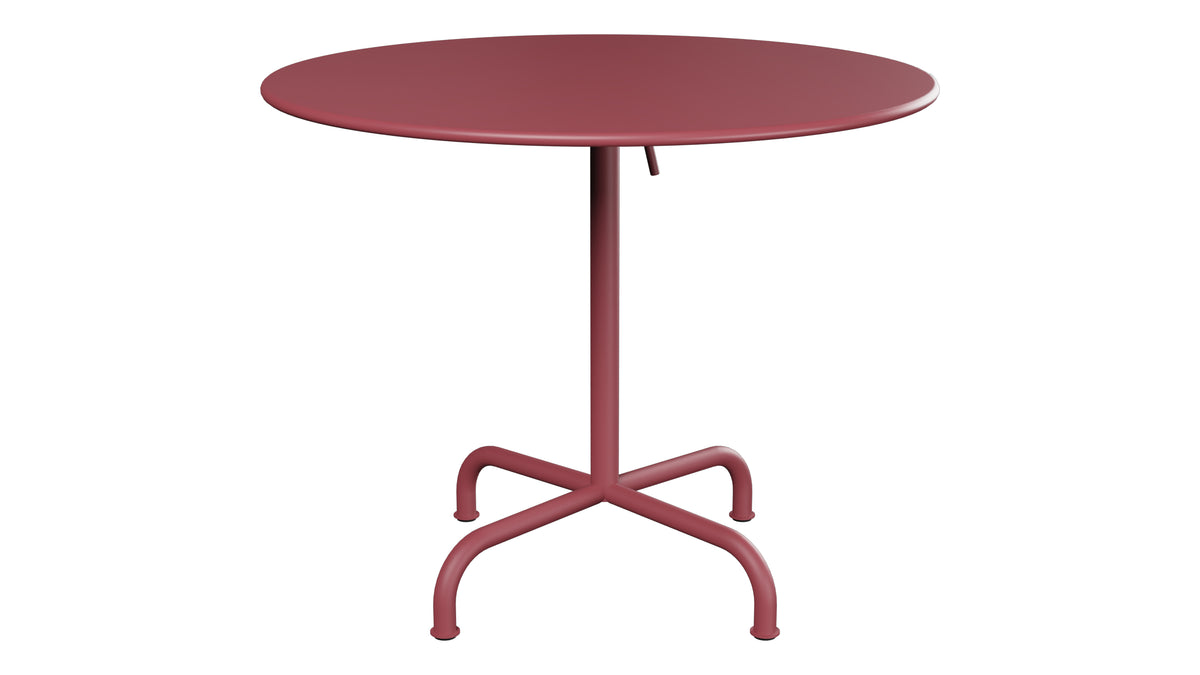 Rigi Metall-Gartentisch ø90 klappbar in Bordeaux präsentiert im Onlineshop von KAQTU Design AG. Gartentisch ist von Schaffner