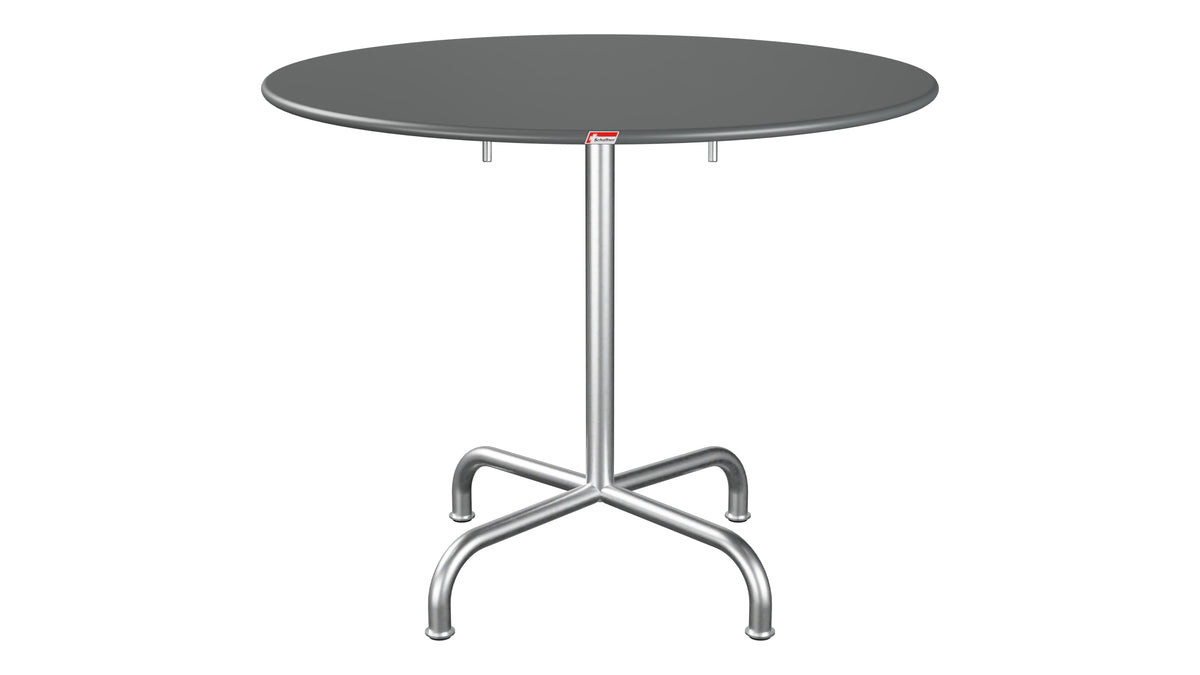 Rigi Metall-Gartentisch ø90 klappbar in Graphit präsentiert im Onlineshop von KAQTU Design AG. Gartentisch ist von Schaffner