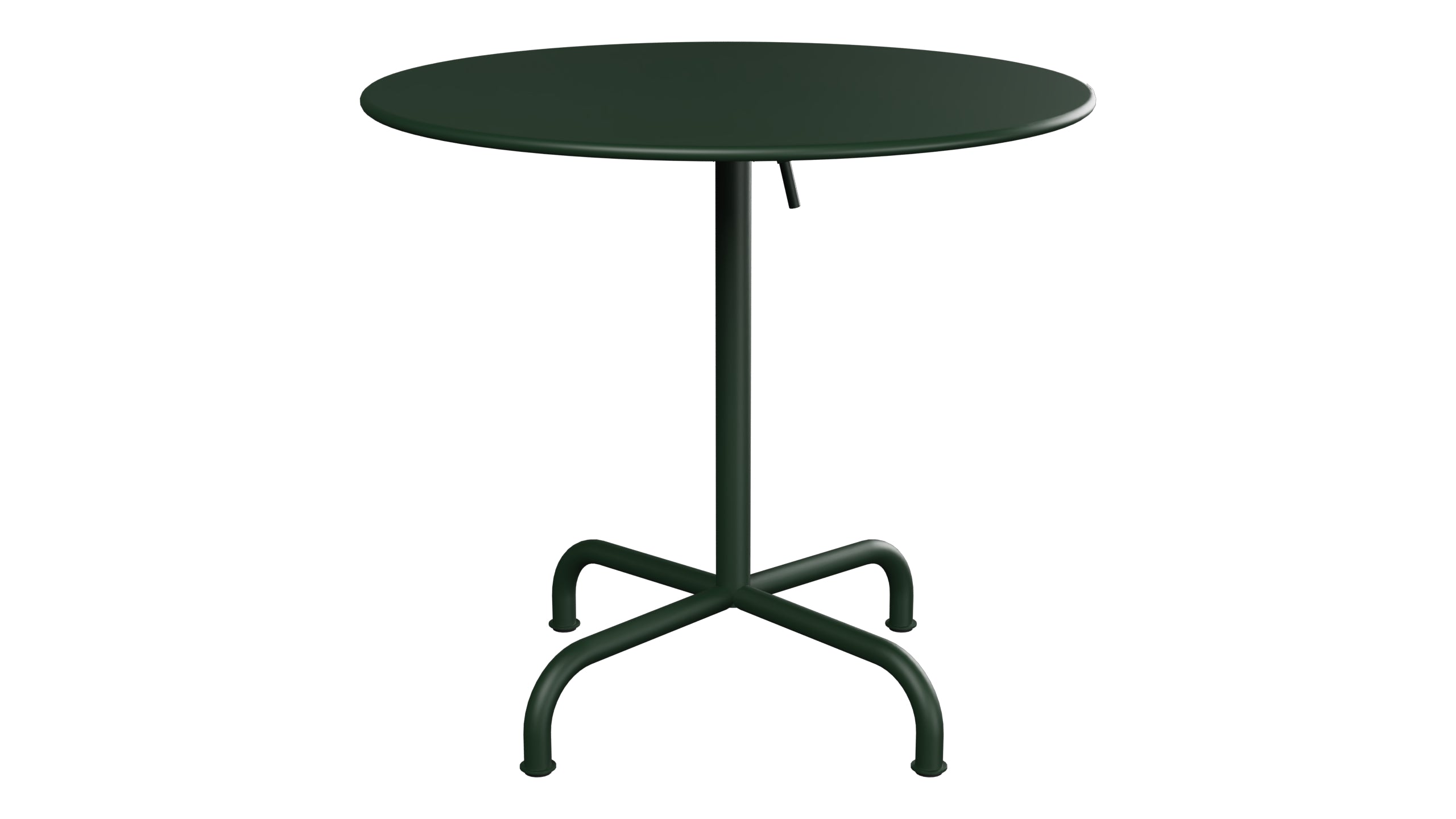 Rigi Metall-Gartentisch ø80 klappbar in Tannengrün präsentiert im Onlineshop von KAQTU Design AG. Gartentisch ist von Schaffner