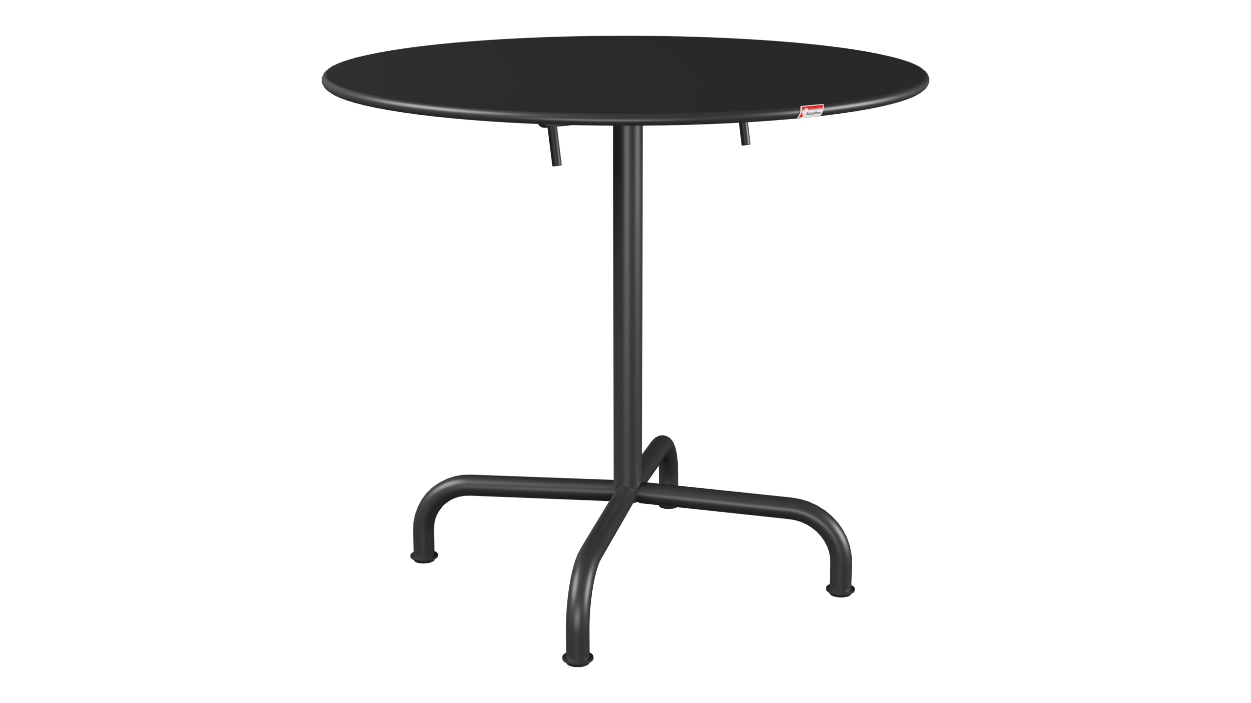 Rigi Metall-Gartentisch ø80 klappbar in Anthrazit präsentiert im Onlineshop von KAQTU Design AG. Gartentisch ist von Schaffner
