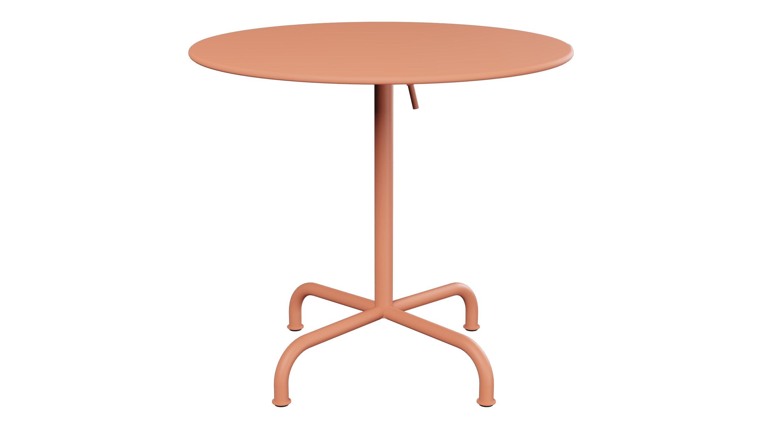 Rigi Metall-Gartentisch ø80 klappbar in Pastellterracotta präsentiert im Onlineshop von KAQTU Design AG. Gartentisch ist von Schaffner