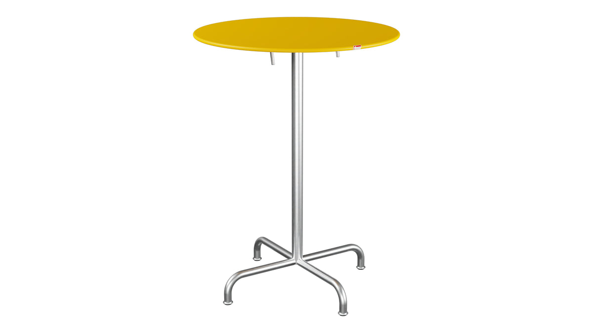 Rigi Metall-Stehtisch Outdoor ø80 / 110 klappbar in Gelb präsentiert im Onlineshop von KAQTU Design AG. Hochtisch Outdoor ist von Schaffner