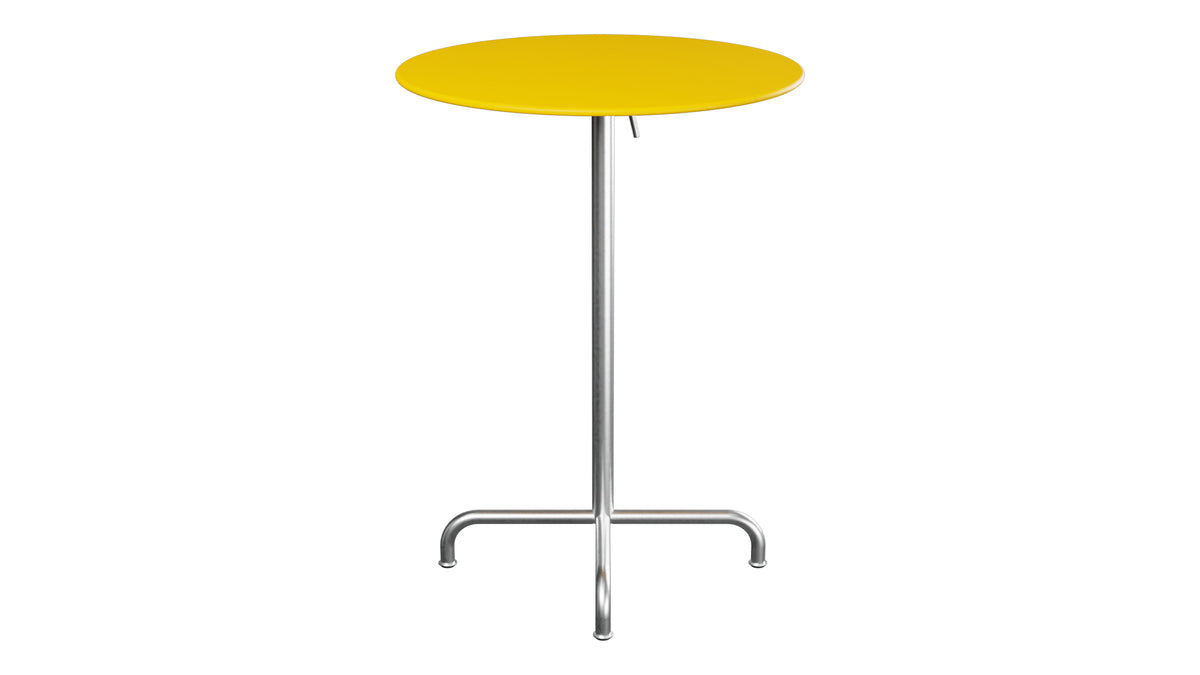 Rigi Metall-Stehtisch Outdoor ø80 / 110 klappbar in Gelb präsentiert im Onlineshop von KAQTU Design AG. Hochtisch Outdoor ist von Schaffner
