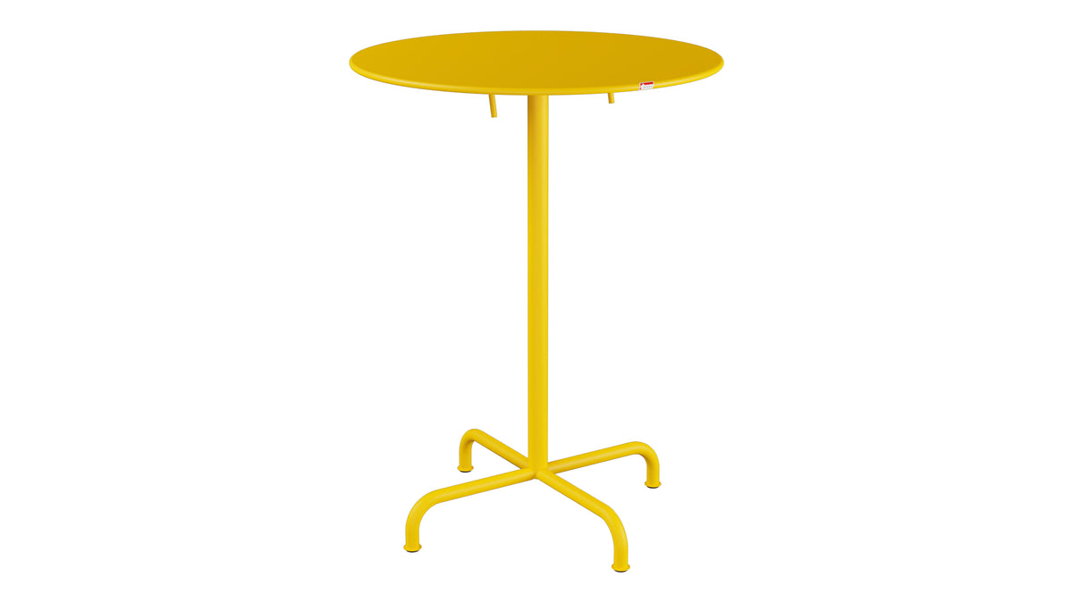 Rigi Metall-Stehtisch Outdoor ø80 / 110 klappbar in Gelb präsentiert im Onlineshop von KAQTU Design AG. Hochtisch Outdoor ist von Schaffner