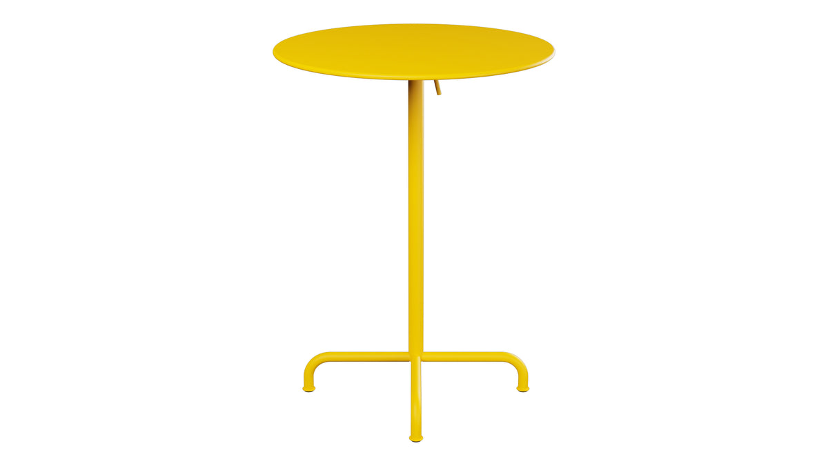 Rigi Metall-Stehtisch Outdoor ø80 / 110 klappbar in Gelb präsentiert im Onlineshop von KAQTU Design AG. Hochtisch Outdoor ist von Schaffner