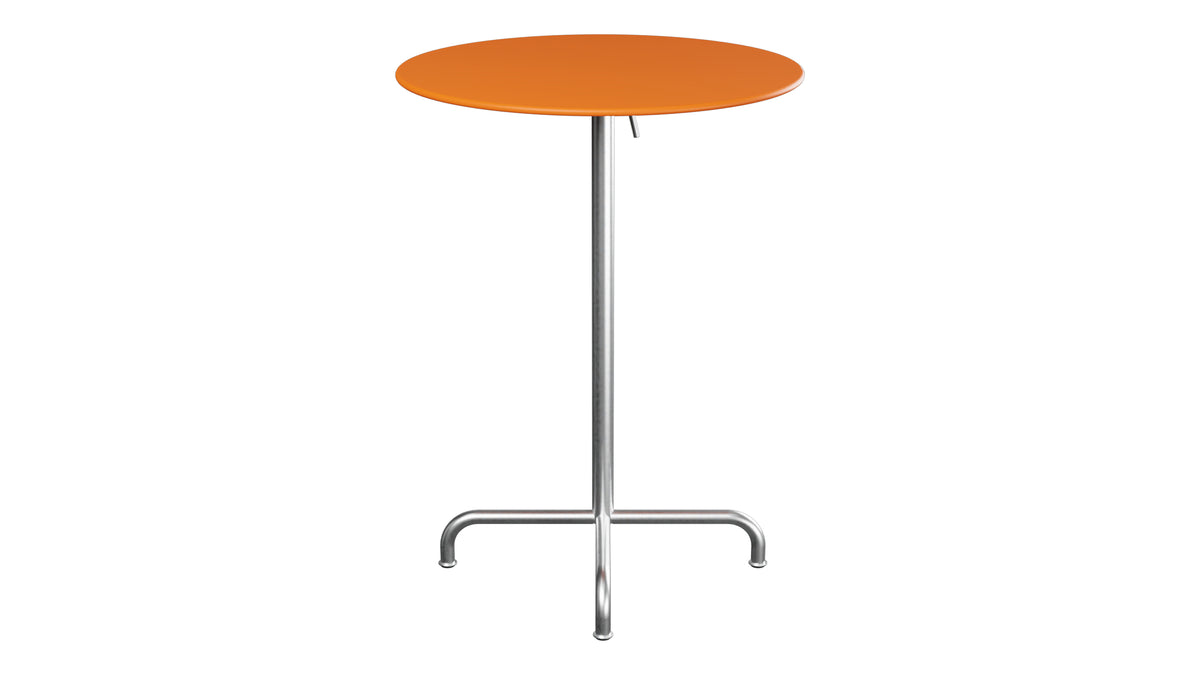 Rigi Metall-Stehtisch Outdoor ø80 / 110 klappbar in Orange präsentiert im Onlineshop von KAQTU Design AG. Hochtisch Outdoor ist von Schaffner