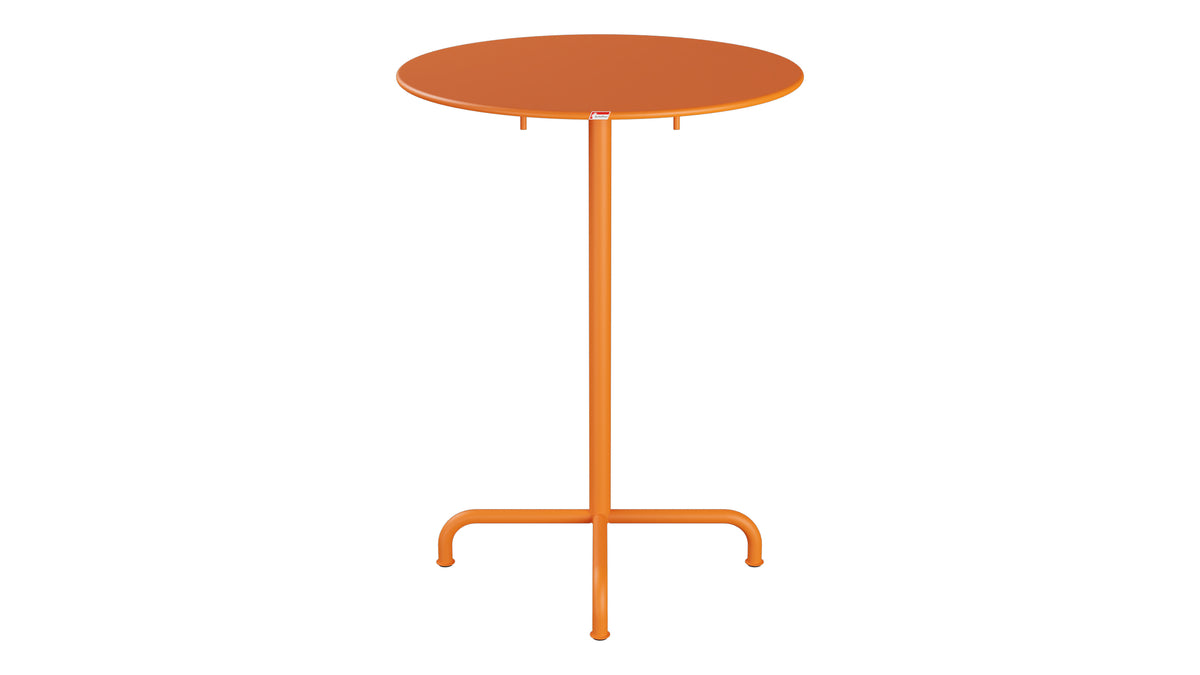 Rigi Metall-Stehtisch Outdoor ø80 / 110 klappbar in Orange präsentiert im Onlineshop von KAQTU Design AG. Hochtisch Outdoor ist von Schaffner