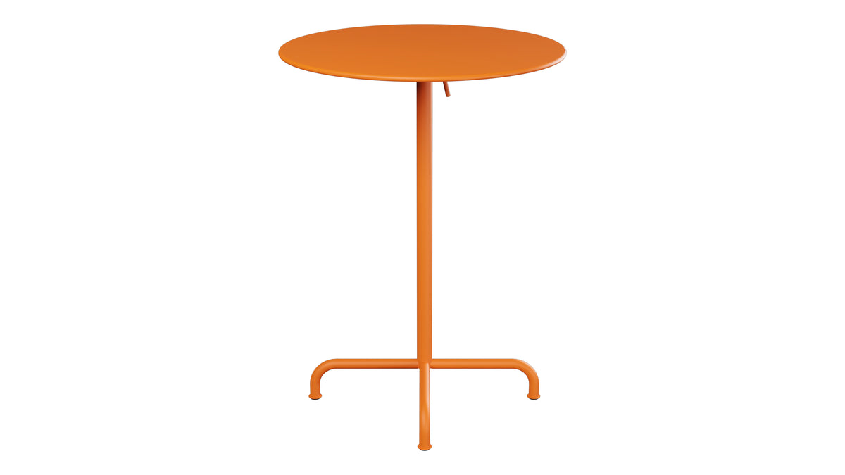 Rigi Metall-Stehtisch Outdoor ø80 / 110 klappbar in Orange präsentiert im Onlineshop von KAQTU Design AG. Hochtisch Outdoor ist von Schaffner