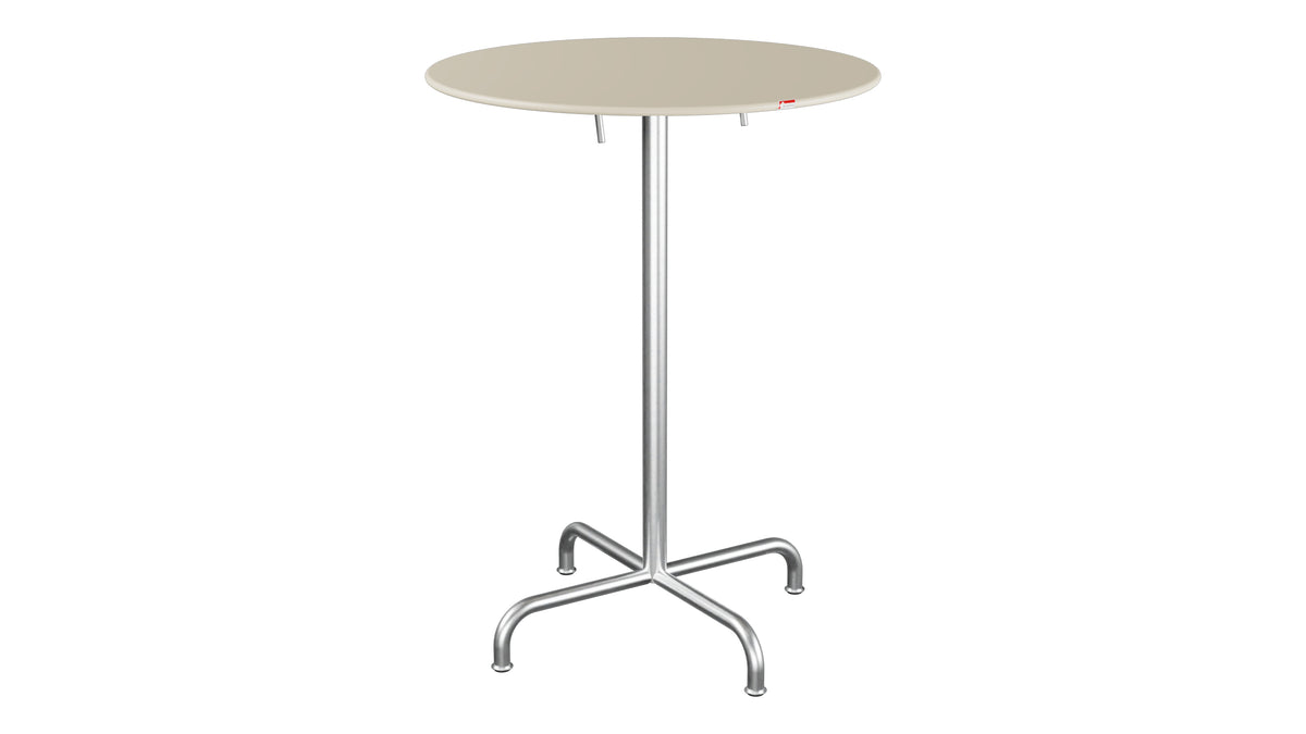 Rigi Metall-Stehtisch Outdoor ø80 / 110 klappbar in Pastellsand präsentiert im Onlineshop von KAQTU Design AG. Hochtisch Outdoor ist von Schaffner