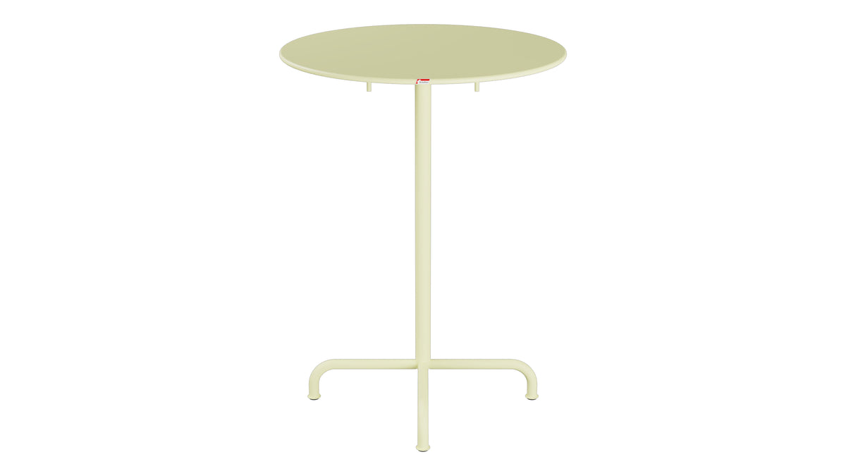 Rigi Metall-Stehtisch Outdoor ø80 / 110 klappbar in Buchsbaumgelb präsentiert im Onlineshop von KAQTU Design AG. Hochtisch Outdoor ist von Schaffner