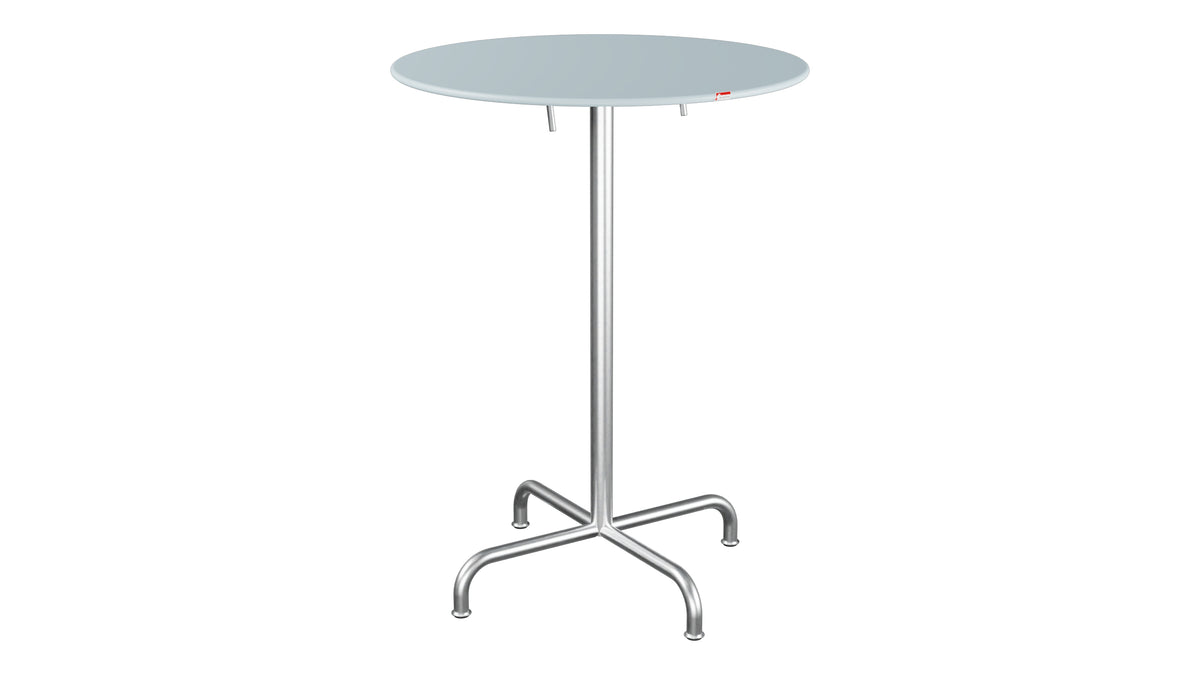 Rigi Metall-Stehtisch Outdoor ø80 / 110 klappbar in Pastellblau präsentiert im Onlineshop von KAQTU Design AG. Hochtisch Outdoor ist von Schaffner