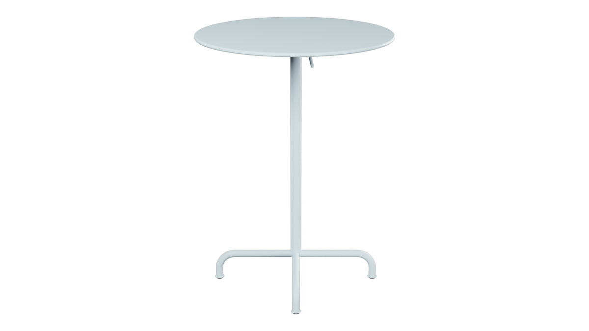 Rigi Metall-Stehtisch Outdoor ø80 / 110 klappbar in Pastellblau präsentiert im Onlineshop von KAQTU Design AG. Hochtisch Outdoor ist von Schaffner
