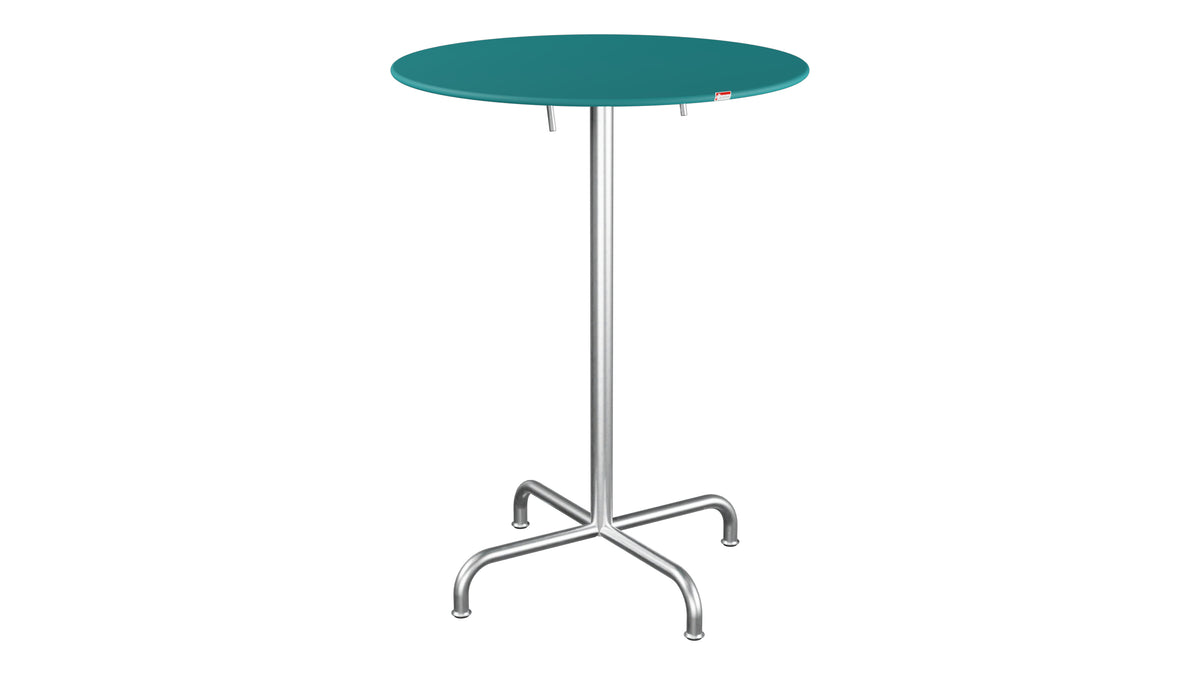 Rigi Metall-Stehtisch Outdoor ø80 / 110 klappbar in Kaliblau präsentiert im Onlineshop von KAQTU Design AG. Hochtisch Outdoor ist von Schaffner