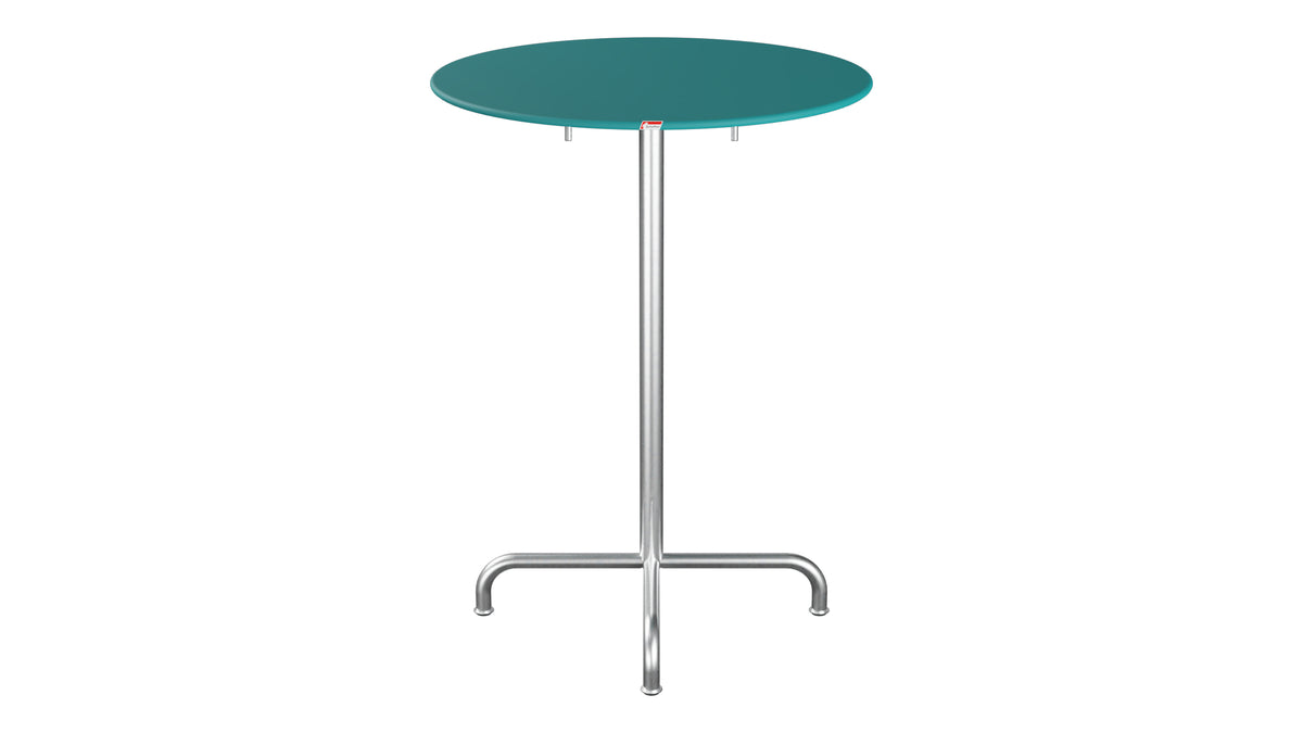 Rigi Metall-Stehtisch Outdoor ø80 / 110 klappbar in Kaliblau präsentiert im Onlineshop von KAQTU Design AG. Hochtisch Outdoor ist von Schaffner