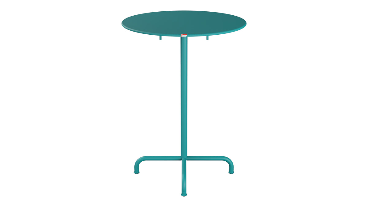 Rigi Metall-Stehtisch Outdoor ø80 / 110 klappbar in Kaliblau präsentiert im Onlineshop von KAQTU Design AG. Hochtisch Outdoor ist von Schaffner