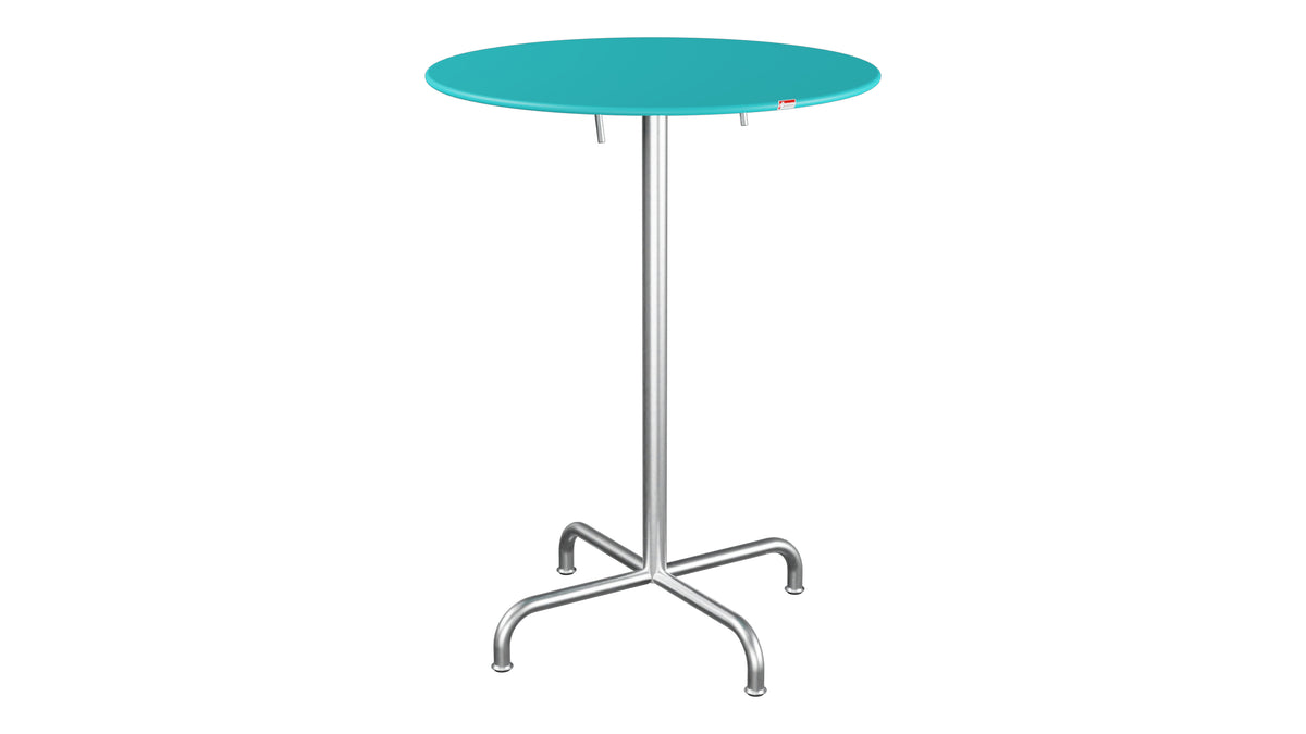 Rigi Metall-Stehtisch Outdoor ø80 / 110 klappbar in Türkis präsentiert im Onlineshop von KAQTU Design AG. Hochtisch Outdoor ist von Schaffner