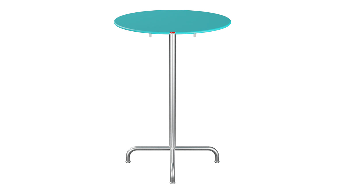 Rigi Metall-Stehtisch Outdoor ø80 / 110 klappbar in Türkis präsentiert im Onlineshop von KAQTU Design AG. Hochtisch Outdoor ist von Schaffner