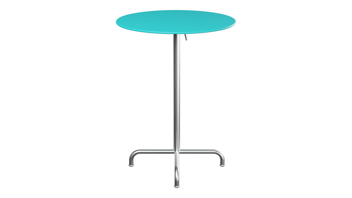 Rigi Metall-Stehtisch Outdoor ø80 / 110 klappbar in Türkis präsentiert im Onlineshop von KAQTU Design AG. Hochtisch Outdoor ist von Schaffner