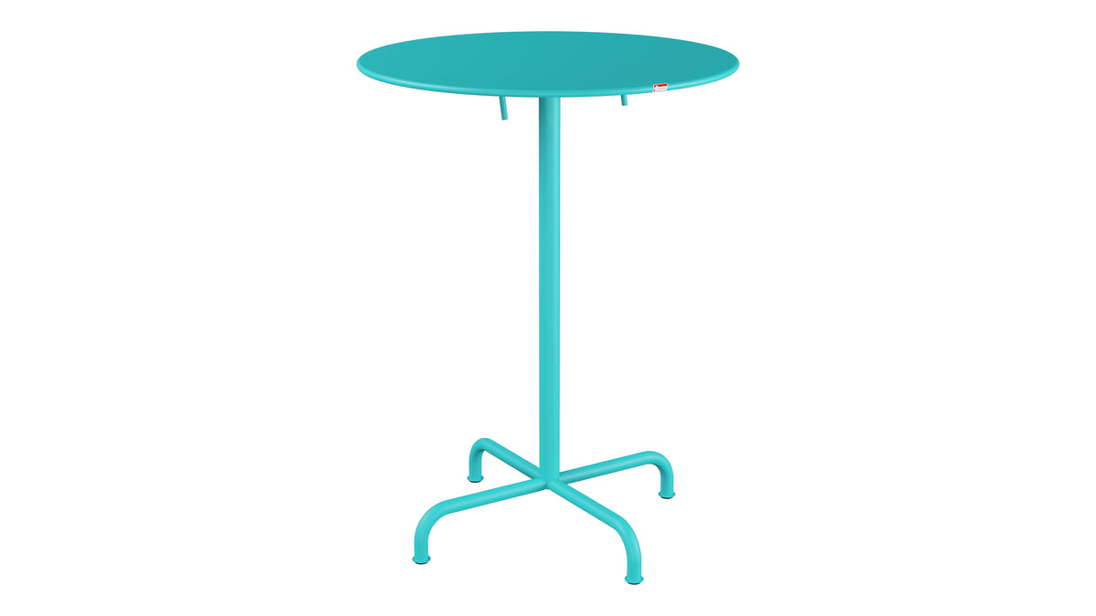Rigi Metall-Stehtisch Outdoor ø80 / 110 klappbar in Türkis präsentiert im Onlineshop von KAQTU Design AG. Hochtisch Outdoor ist von Schaffner