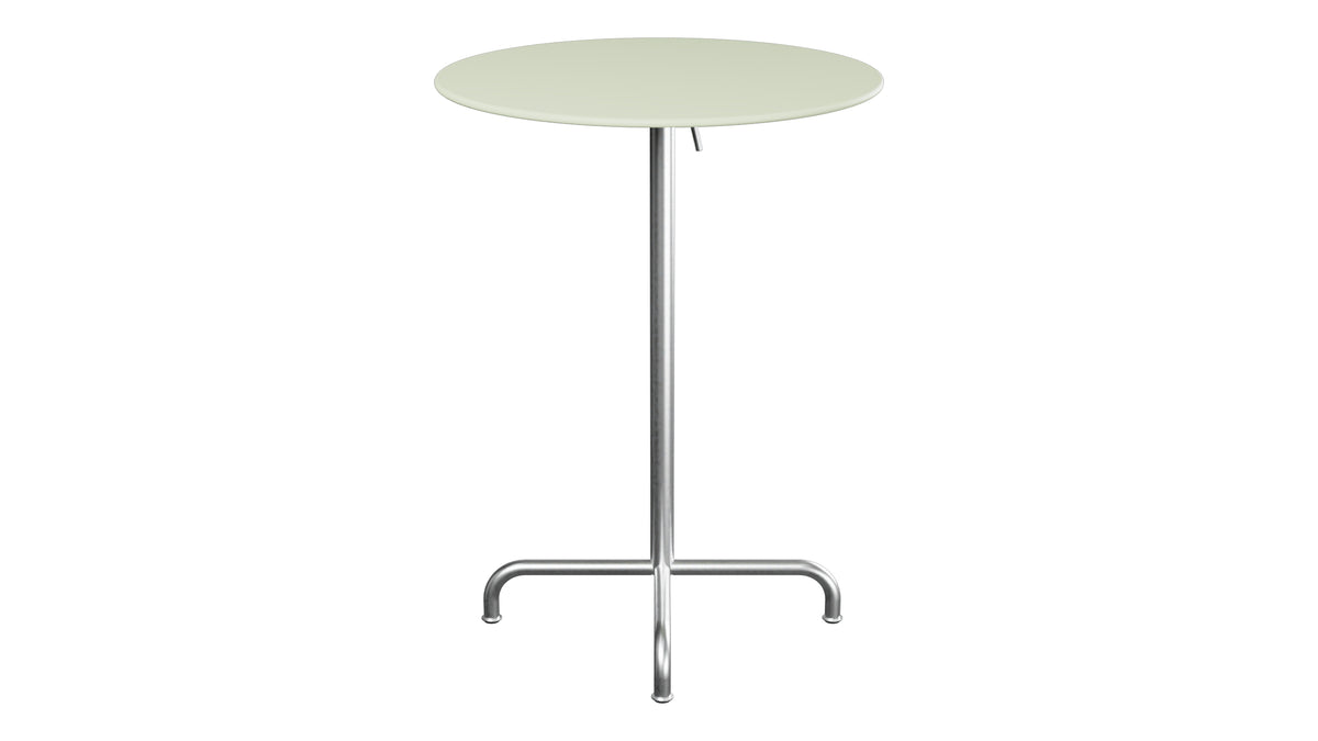 Rigi Metall-Stehtisch Outdoor ø80 / 110 klappbar in Pastellgrün präsentiert im Onlineshop von KAQTU Design AG. Hochtisch Outdoor ist von Schaffner