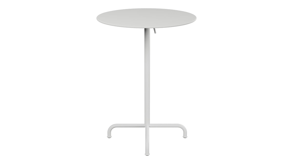 Rigi Metall-Stehtisch Outdoor ø80 / 110 klappbar in Alusilber präsentiert im Onlineshop von KAQTU Design AG. Hochtisch Outdoor ist von Schaffner