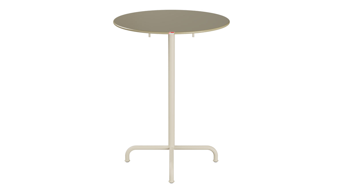 Rigi Metall-Stehtisch Outdoor ø80 / 110 klappbar in Champagner präsentiert im Onlineshop von KAQTU Design AG. Hochtisch Outdoor ist von Schaffner