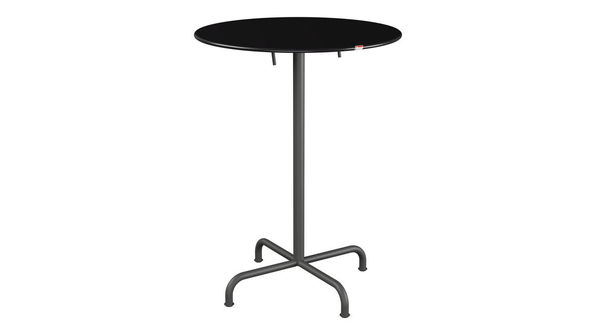 Rigi Metall-Stehtisch Outdoor ø80 / 110 klappbar in Schwarz präsentiert im Onlineshop von KAQTU Design AG. Hochtisch Outdoor ist von Schaffner