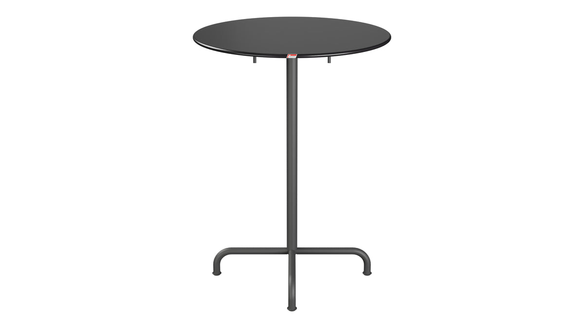 Rigi Metall-Stehtisch Outdoor ø80 / 110 klappbar in Schwarz präsentiert im Onlineshop von KAQTU Design AG. Hochtisch Outdoor ist von Schaffner