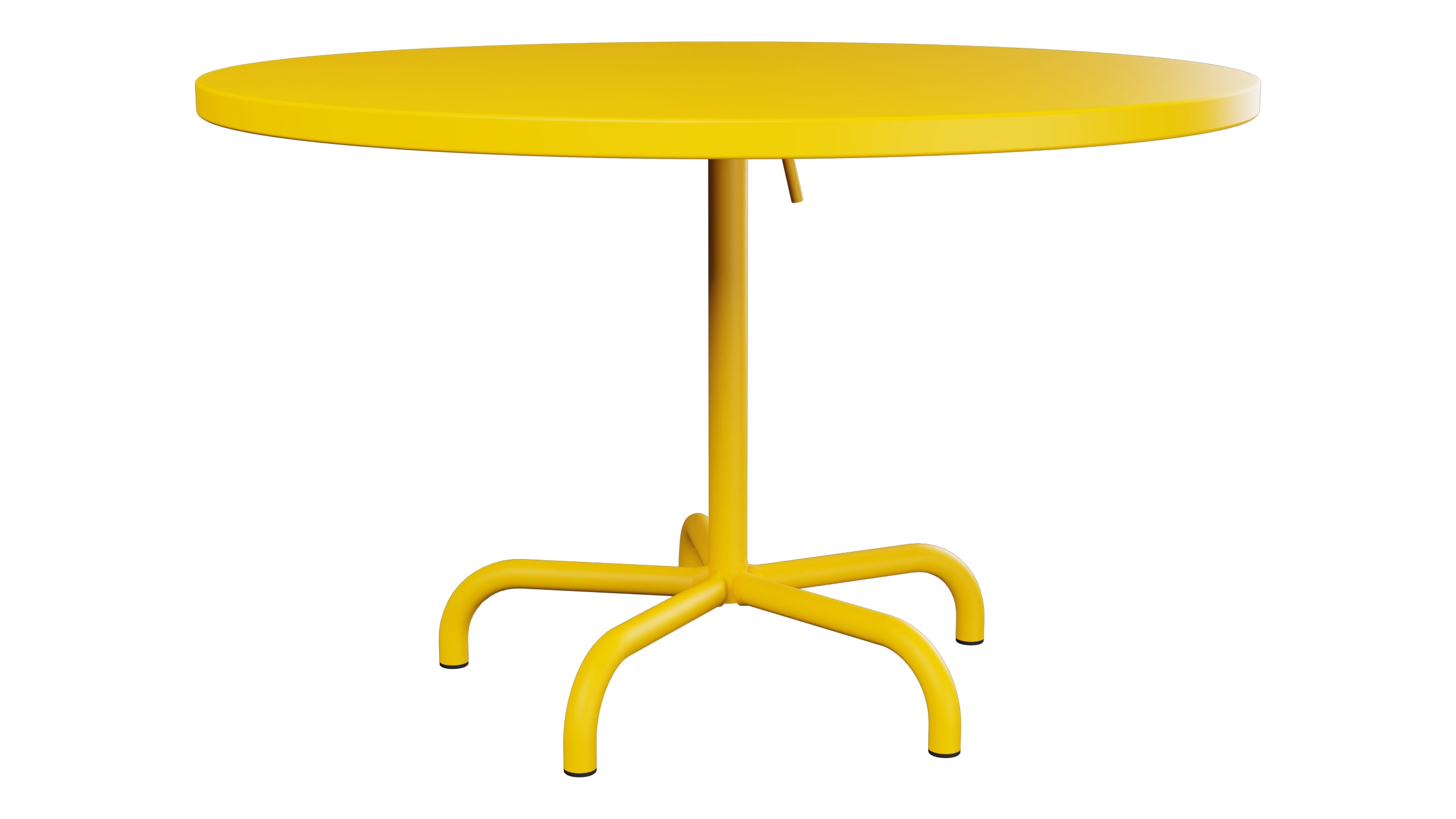 Säntis Metall-Gartentisch ø117 klappbar in Gelb präsentiert im Onlineshop von KAQTU Design AG. Gartentisch ist von Schaffner