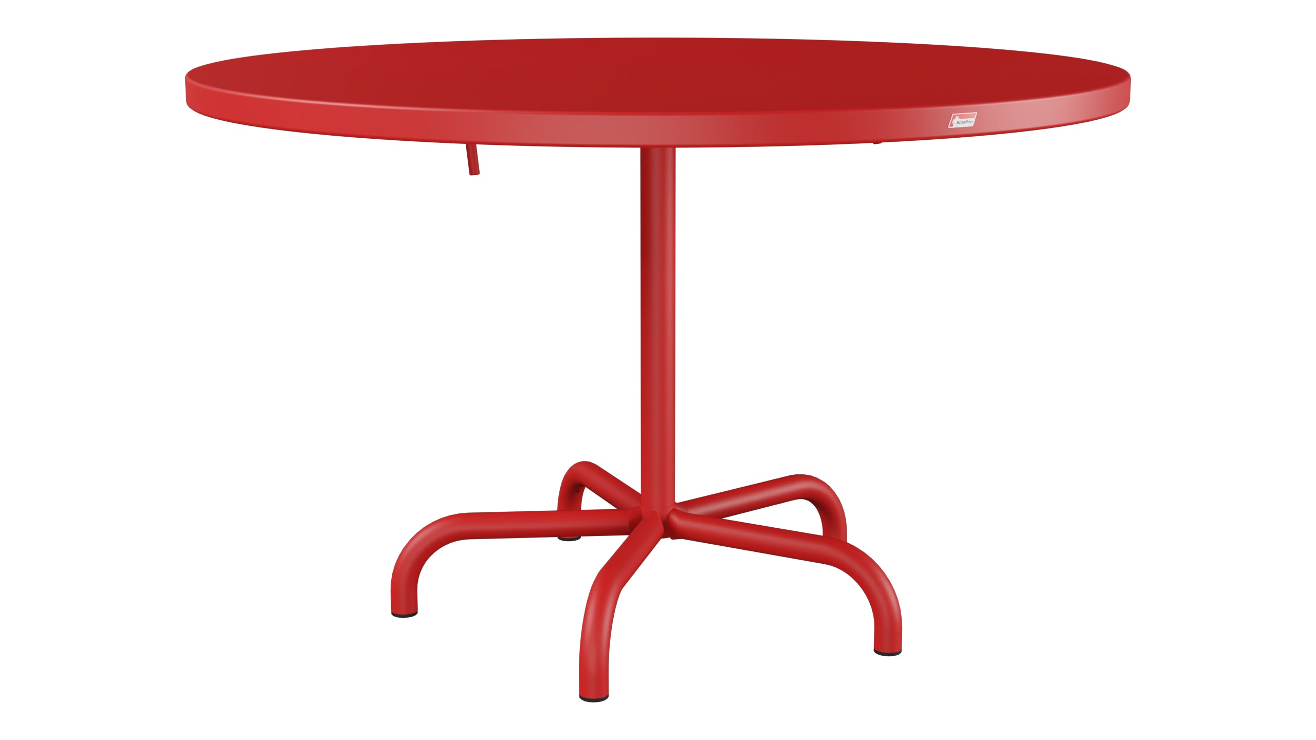Säntis Metall-Gartentisch ø117 klappbar in Rot präsentiert im Onlineshop von KAQTU Design AG. Gartentisch ist von Schaffner