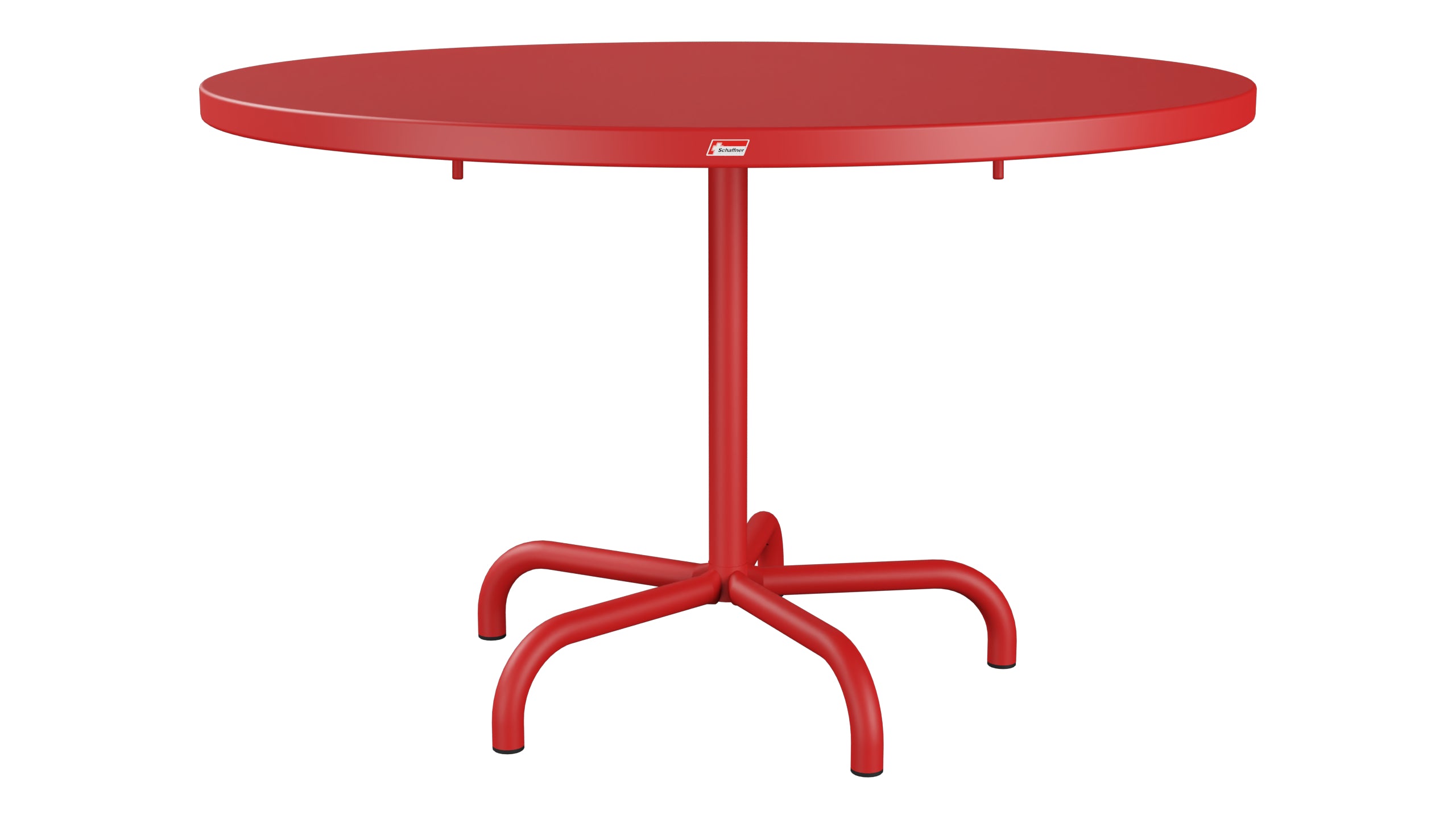 Säntis Metall-Gartentisch ø117 klappbar in Rot präsentiert im Onlineshop von KAQTU Design AG. Gartentisch ist von Schaffner
