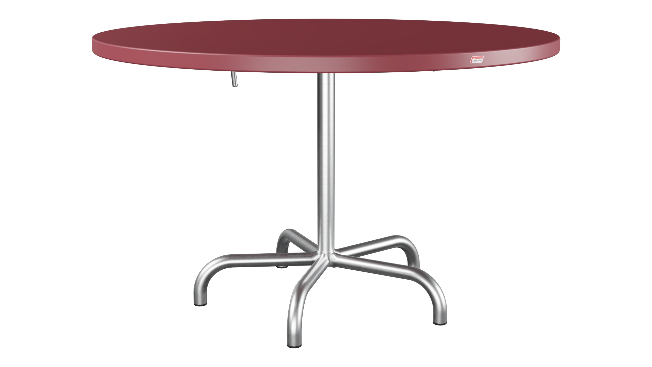 Säntis Metall-Gartentisch ø117 klappbar in Bordeaux präsentiert im Onlineshop von KAQTU Design AG. Gartentisch ist von Schaffner