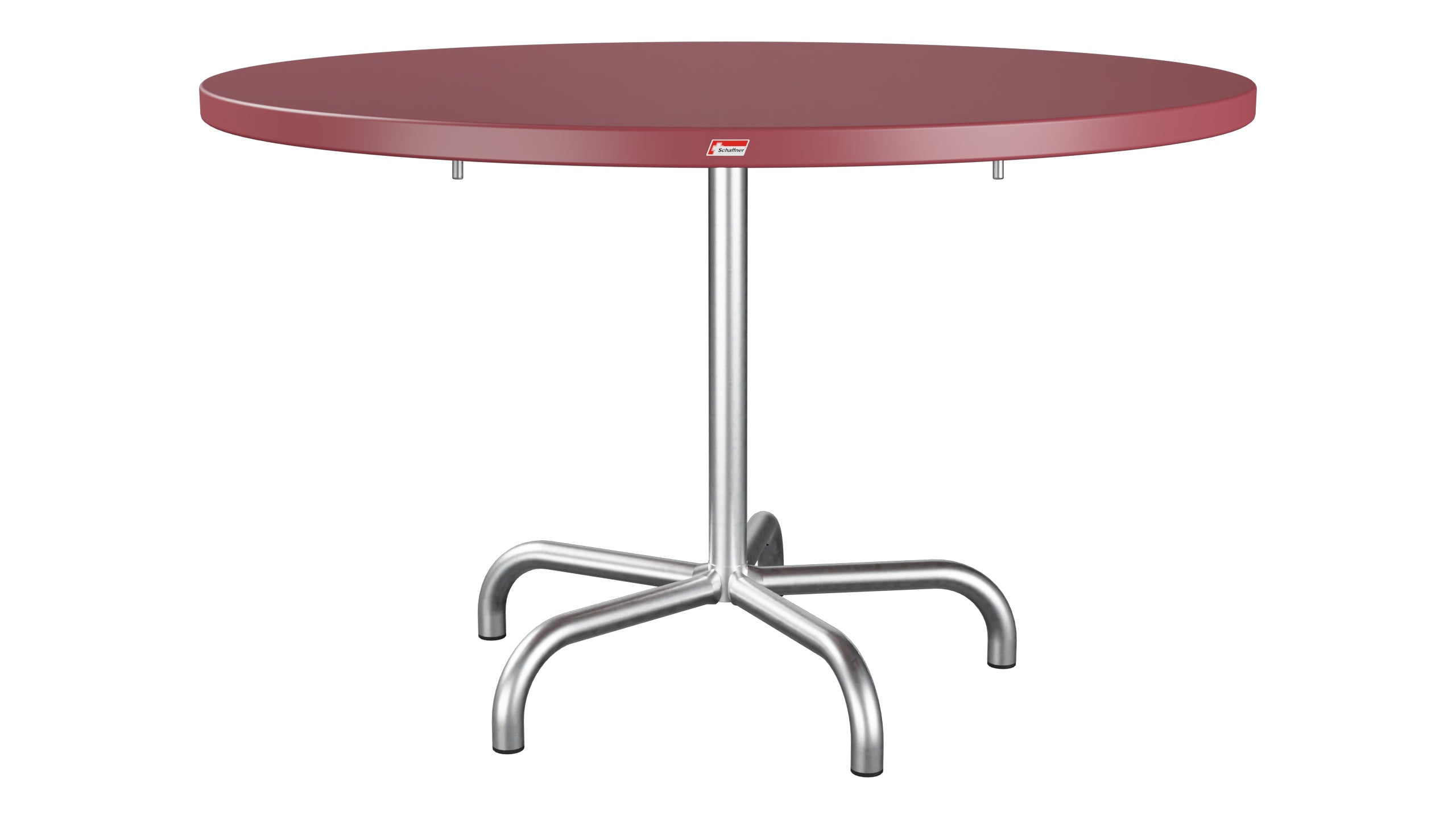 Säntis Metall-Gartentisch ø117 klappbar in Bordeaux präsentiert im Onlineshop von KAQTU Design AG. Gartentisch ist von Schaffner