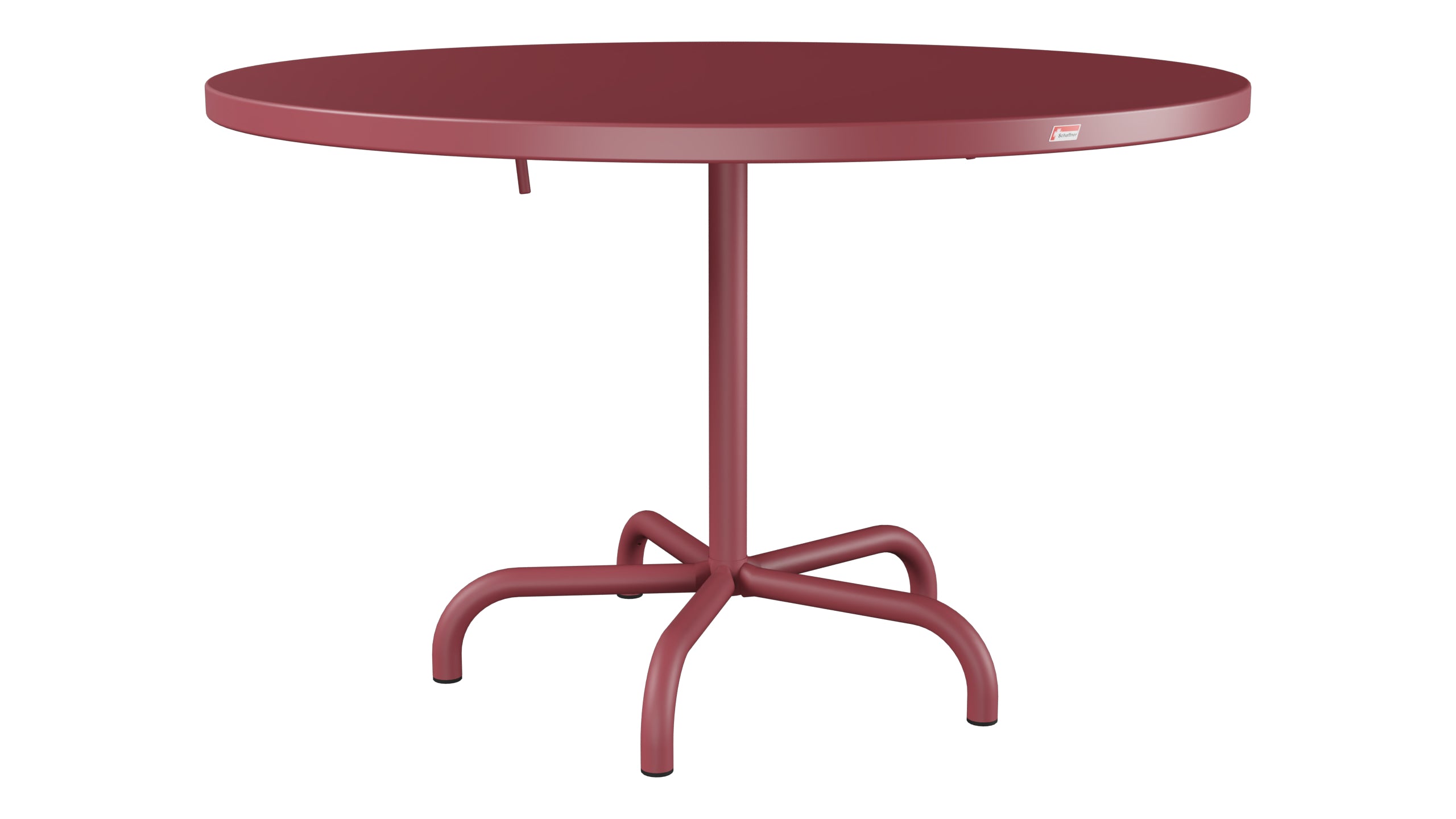 Säntis Metall-Gartentisch ø117 klappbar in Bordeaux präsentiert im Onlineshop von KAQTU Design AG. Gartentisch ist von Schaffner