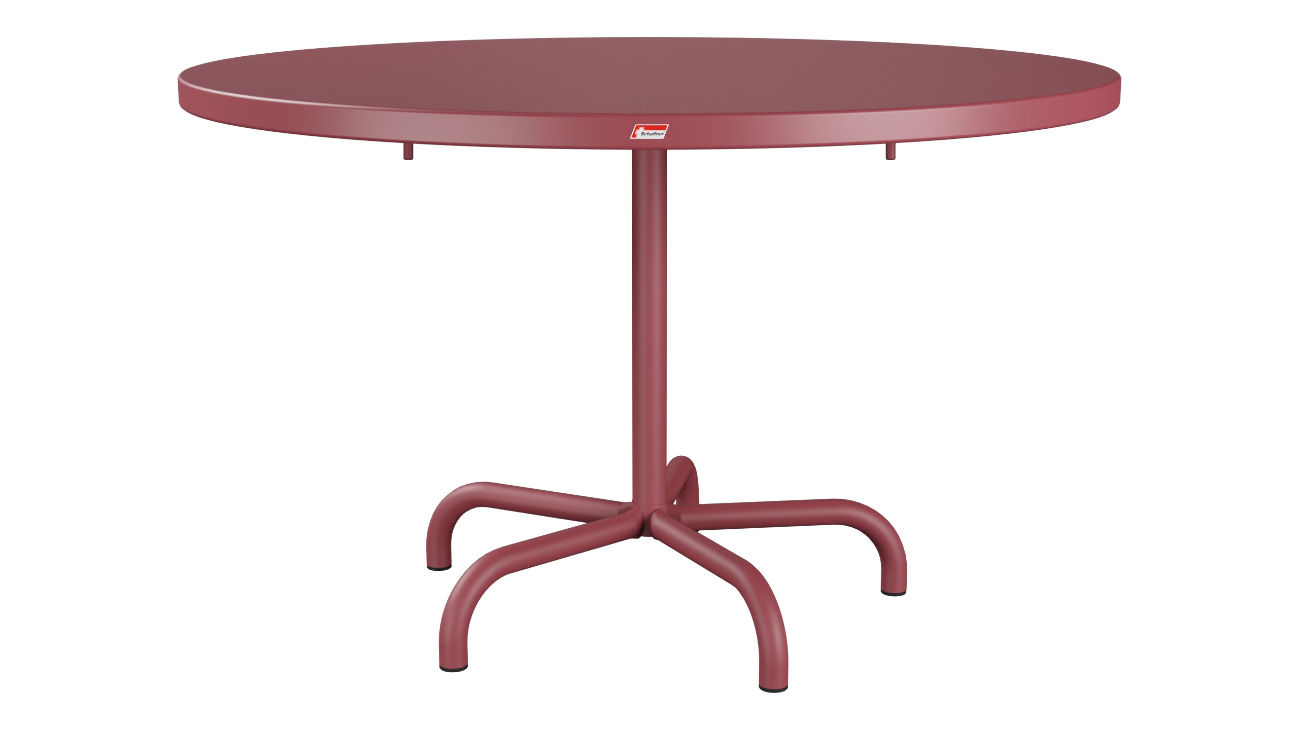 Säntis Metall-Gartentisch ø117 klappbar in Bordeaux präsentiert im Onlineshop von KAQTU Design AG. Gartentisch ist von Schaffner