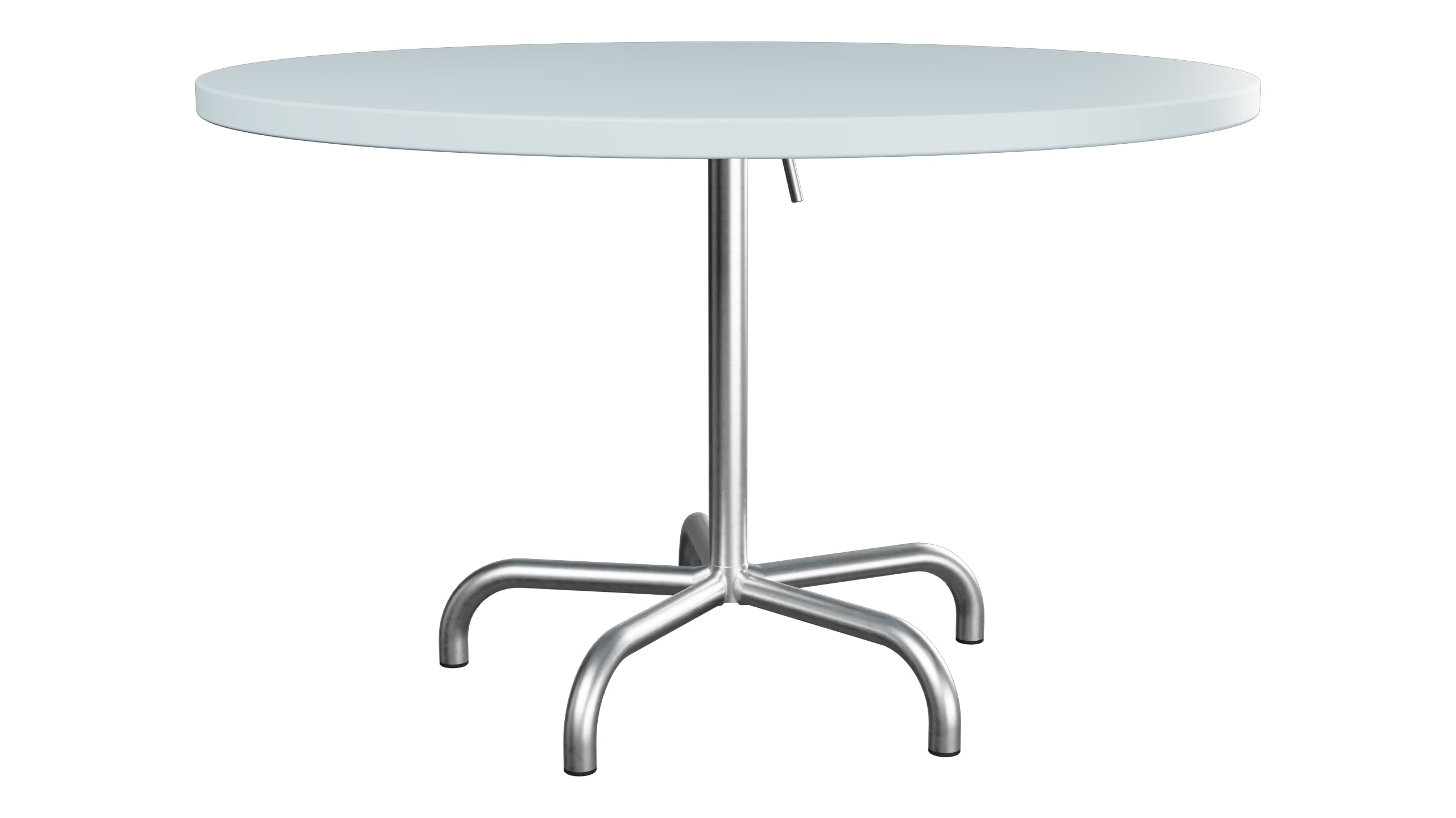 Säntis Metall-Gartentisch ø117 klappbar in Pastellblau präsentiert im Onlineshop von KAQTU Design AG. Gartentisch ist von Schaffner